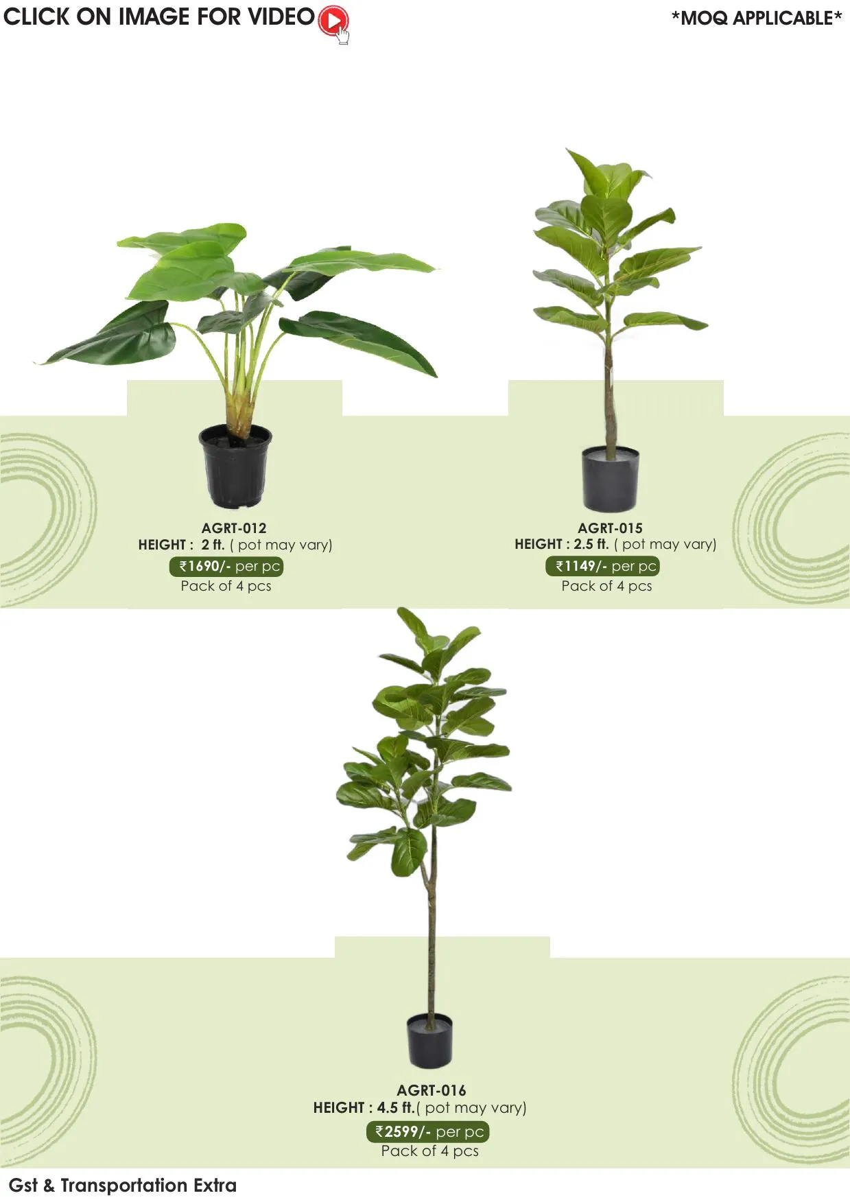 Green Revolution Artificial Plants - AGRT-0012