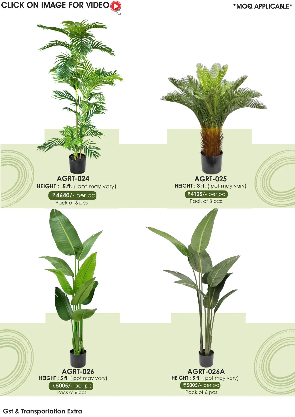 Green Revolution Artificial Plants - AGRT-024