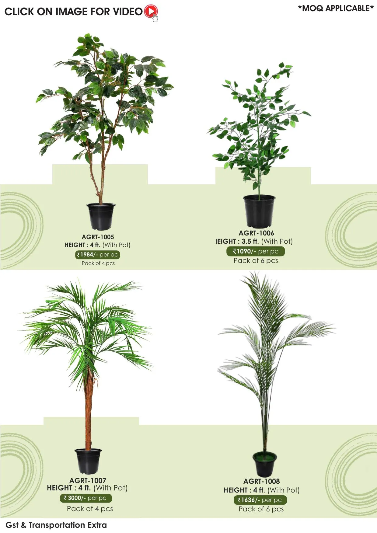 AGRT-1005 Green Revolution Artificial Plants