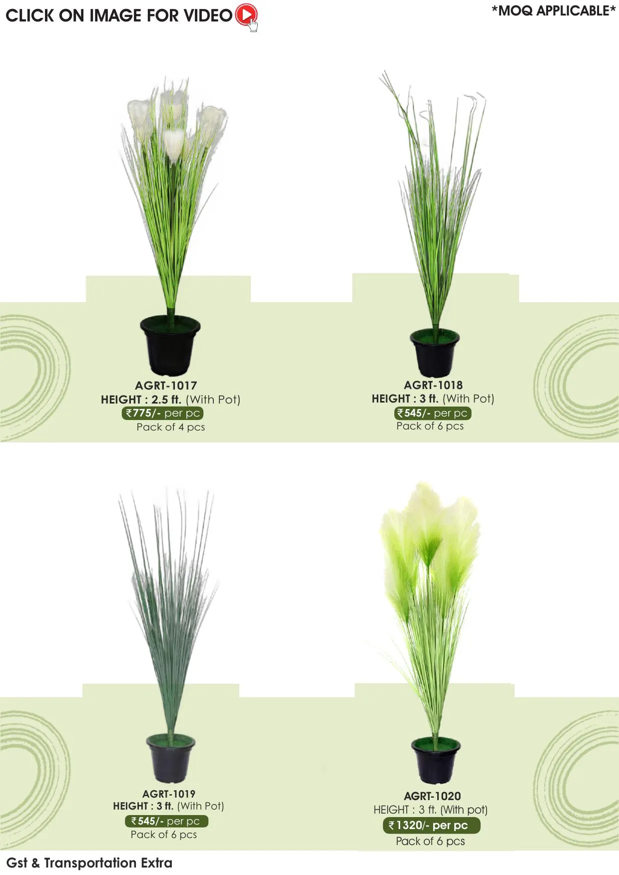 AGRT-1017 Green Revolution Artificial Plants