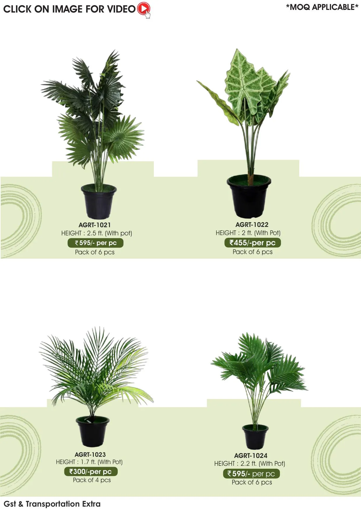 AGRT-1021 Green Revolution Artificial Plants