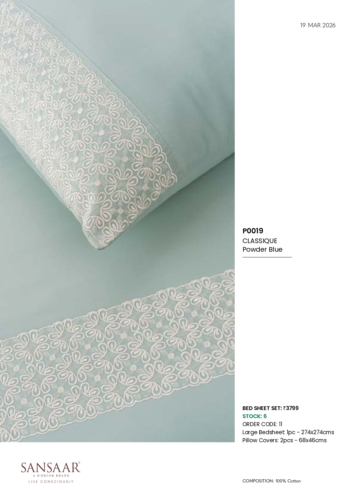 P0019 CLASSIQUE Powder Blue