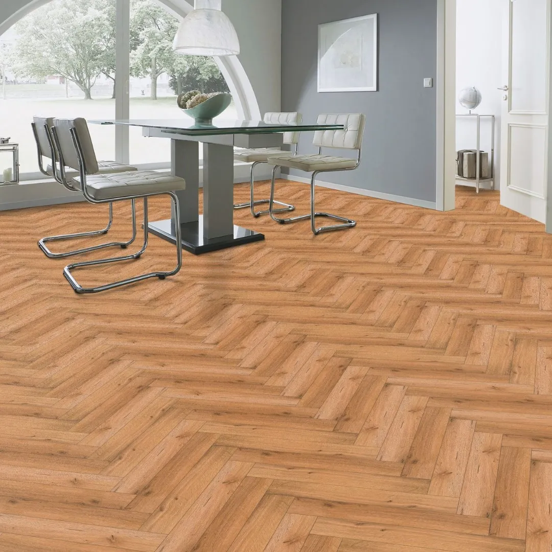 #HG12 Teak Herringbone Wooden Flooring | Premium Elegance