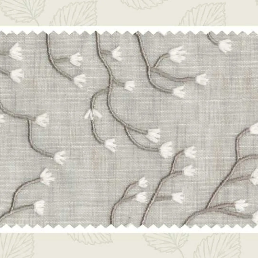 JACINTHA | NATUR16 Upholstery Fabric - Elegant Naturalia Embroidery