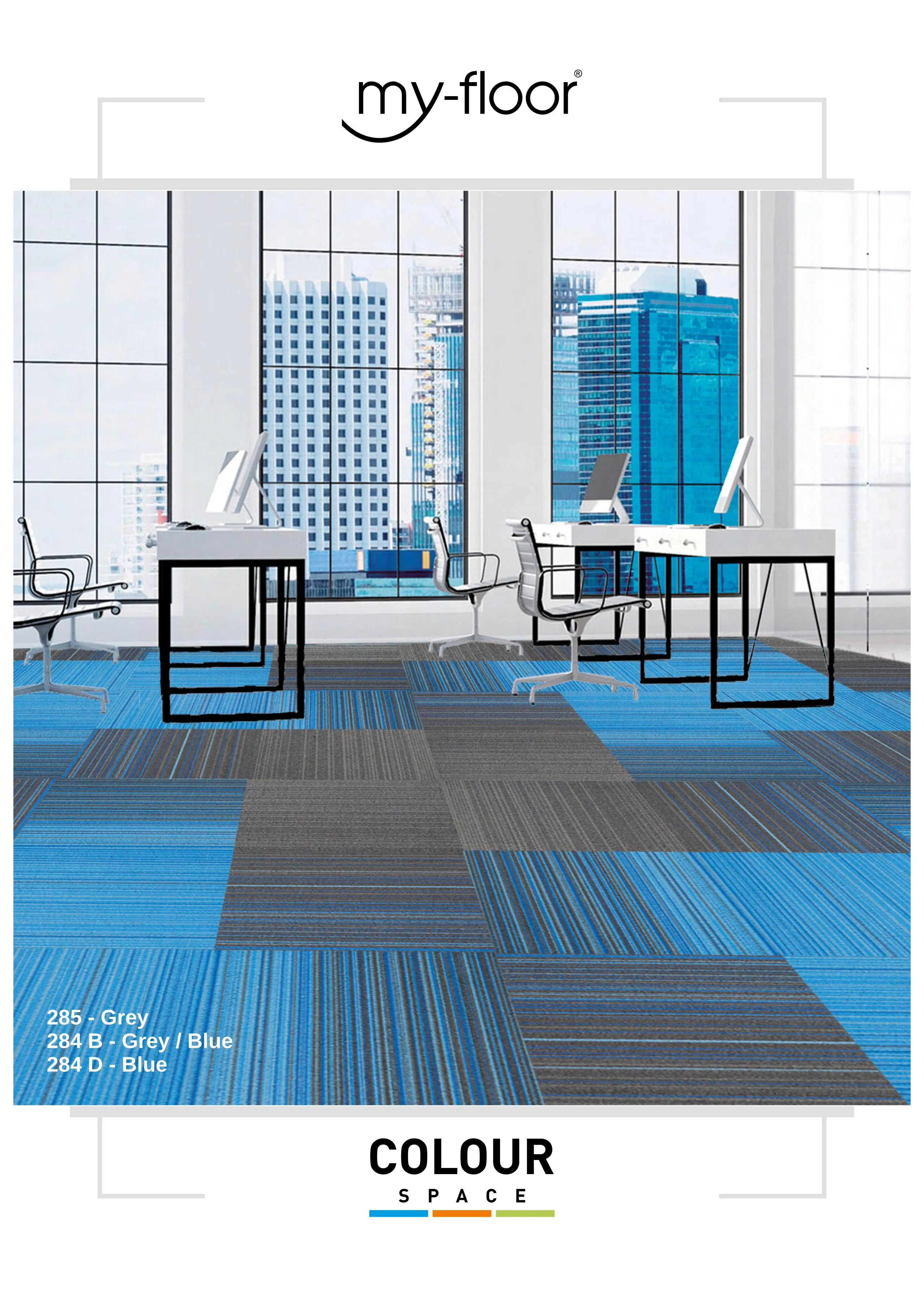 285-Grey, 284-B-Grey/Blue, 284 D-Blue My Floor Carpet Tile