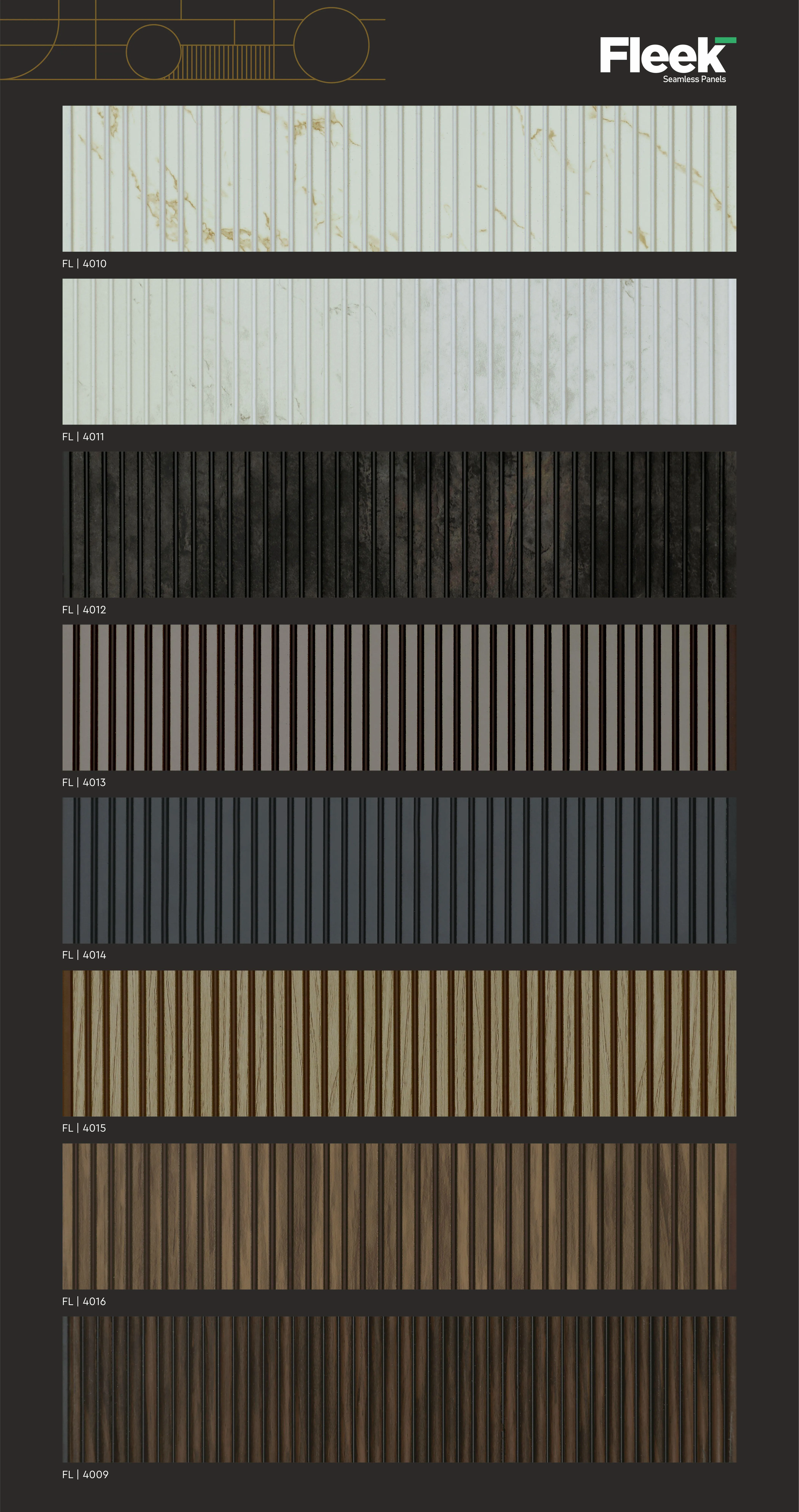 Fleek Treelam FL 4010 Charcoal Wall Panelling