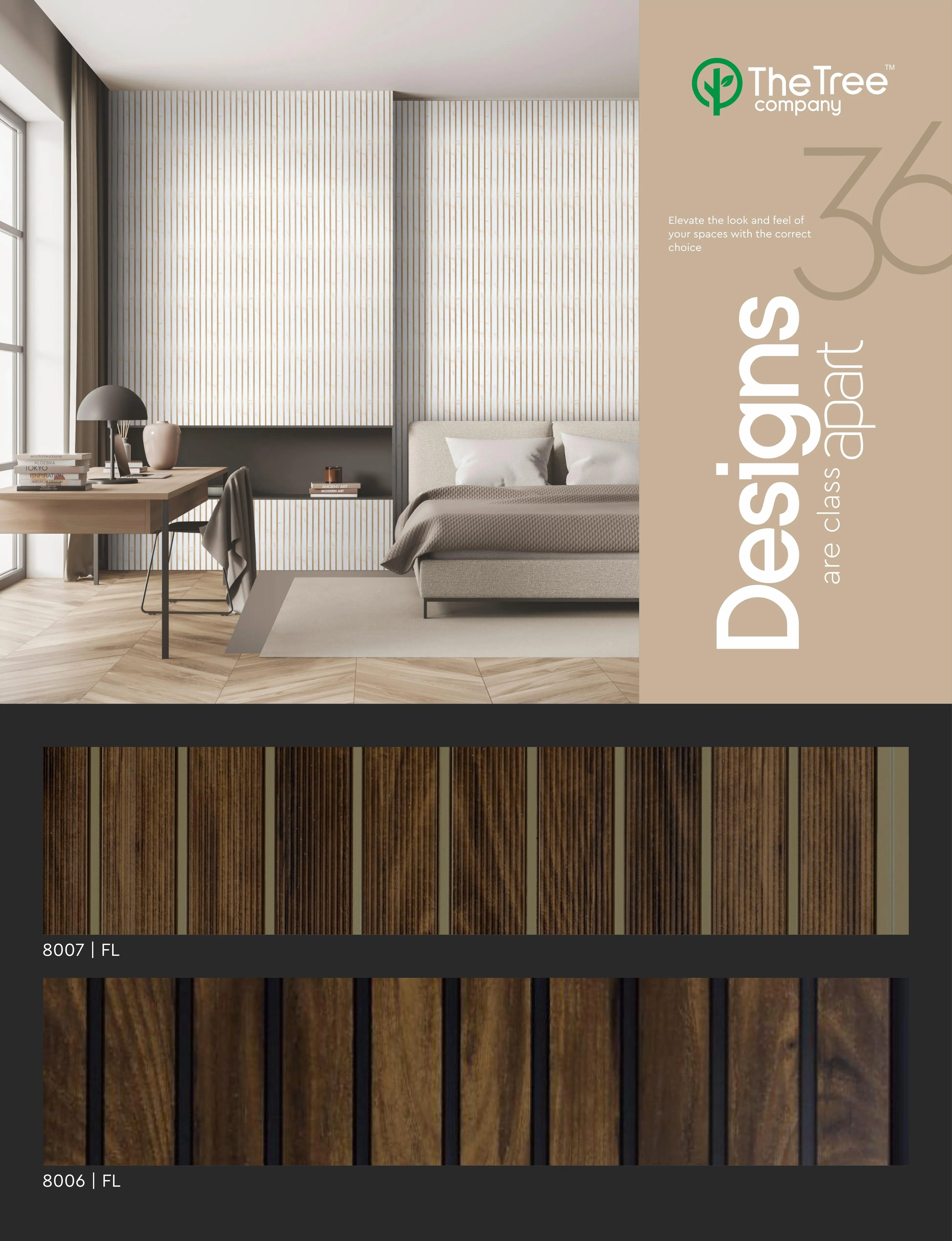 Fleek Treelam FL 8007 Charcoal Wall Paneling