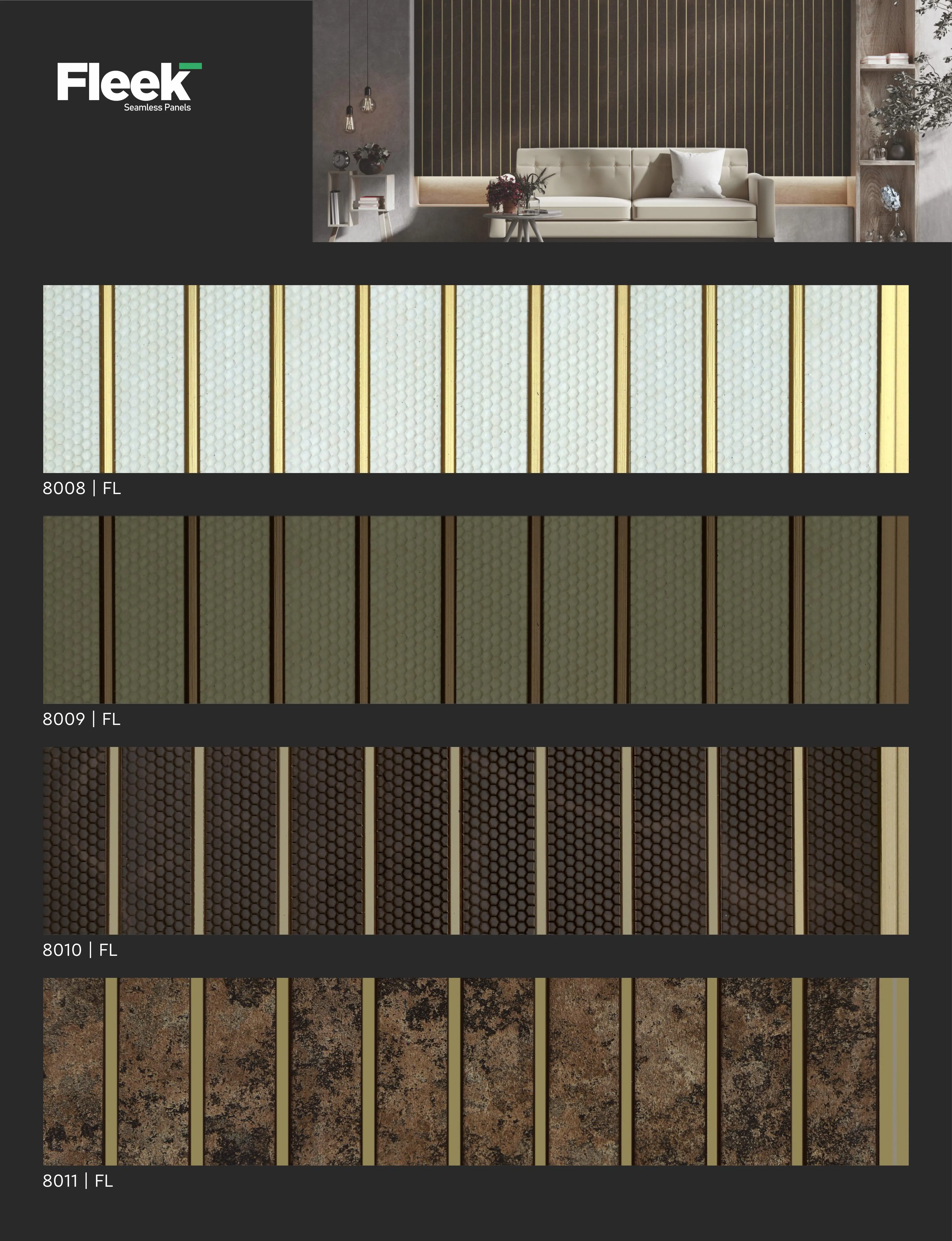 Fleek Treelam FL 8008 Charcoal Wall Panelling