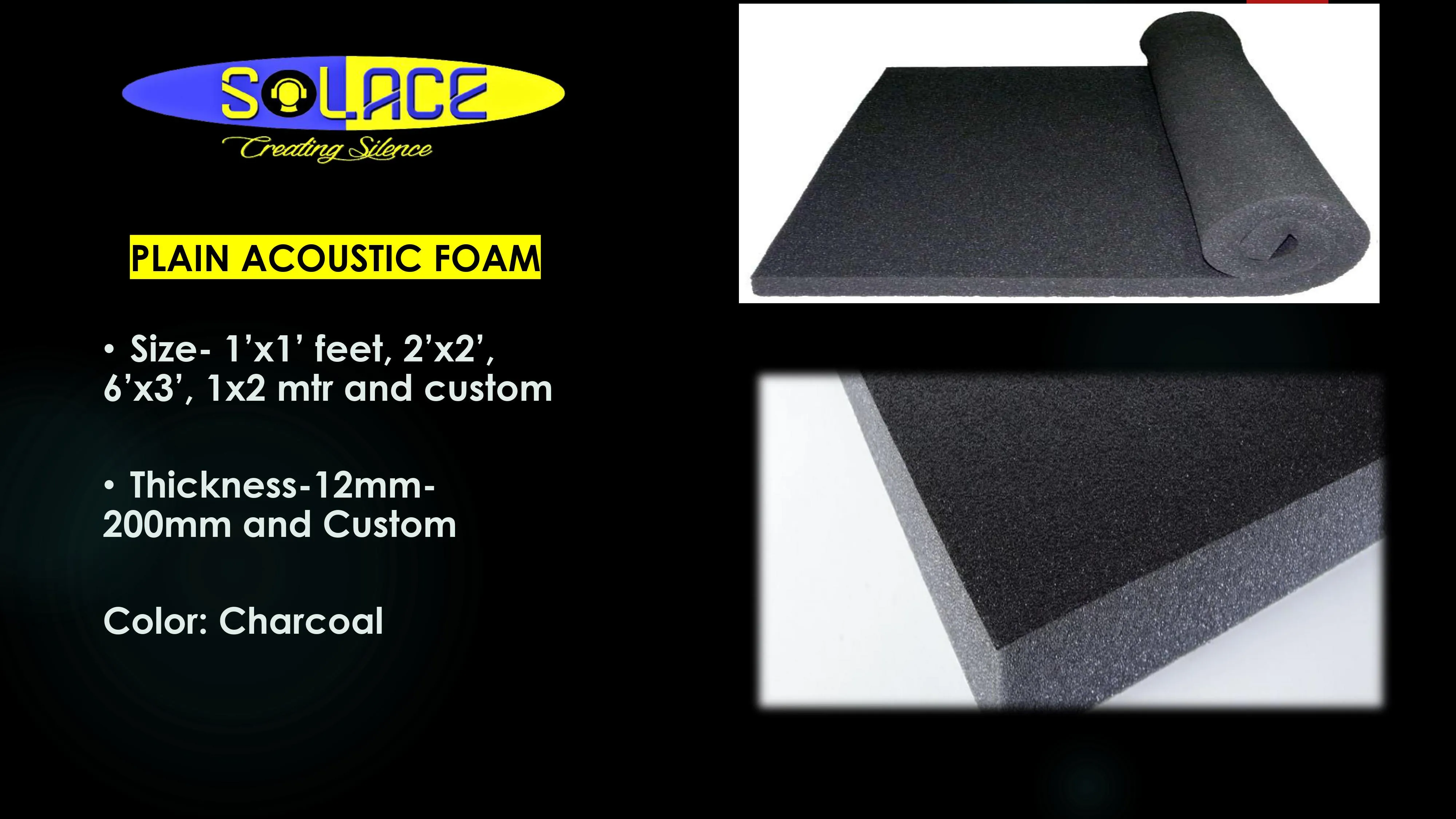 Premium Plain Acoustic Foam