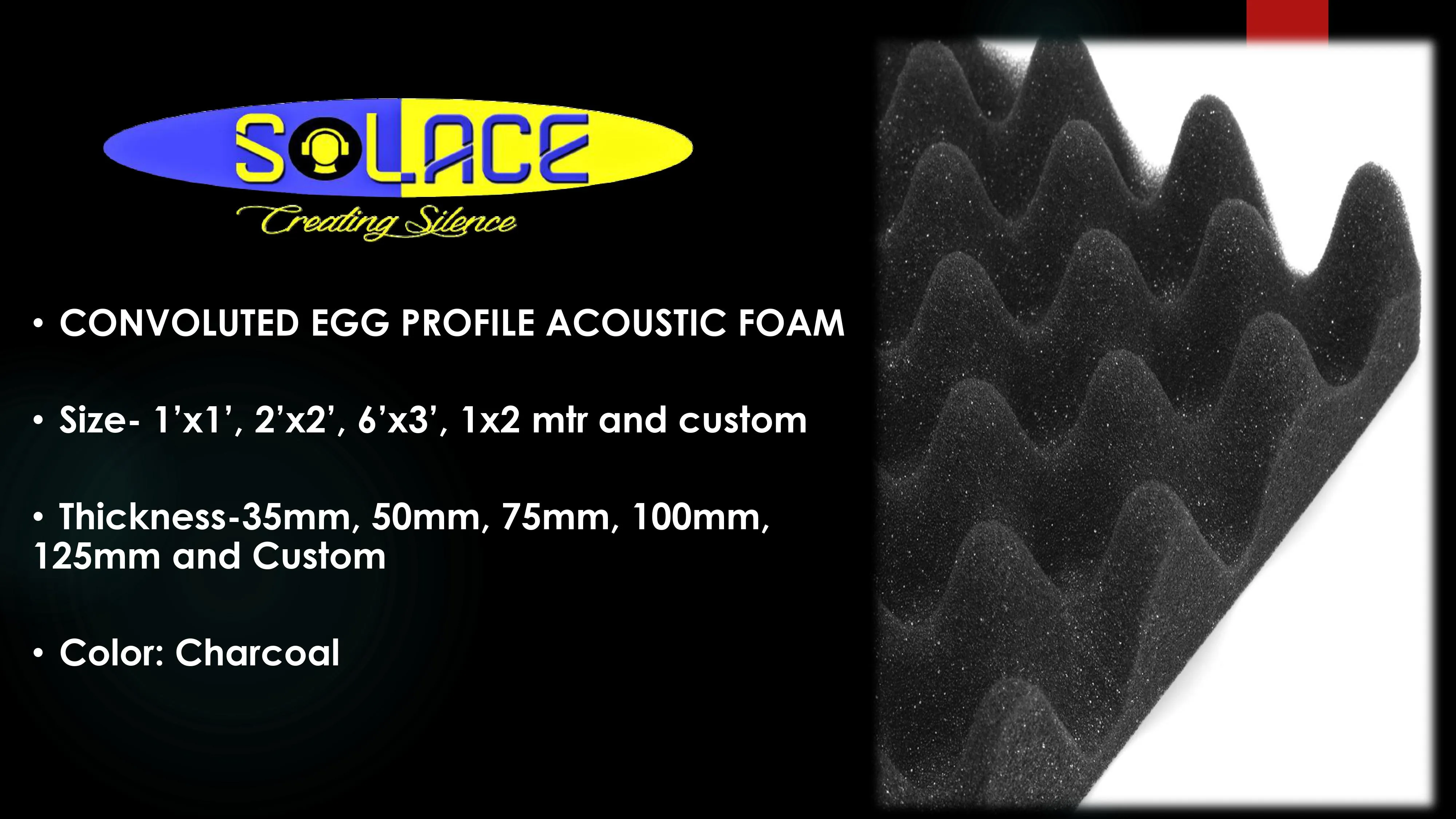 Convoluted Egg Profile Acoustic Foam