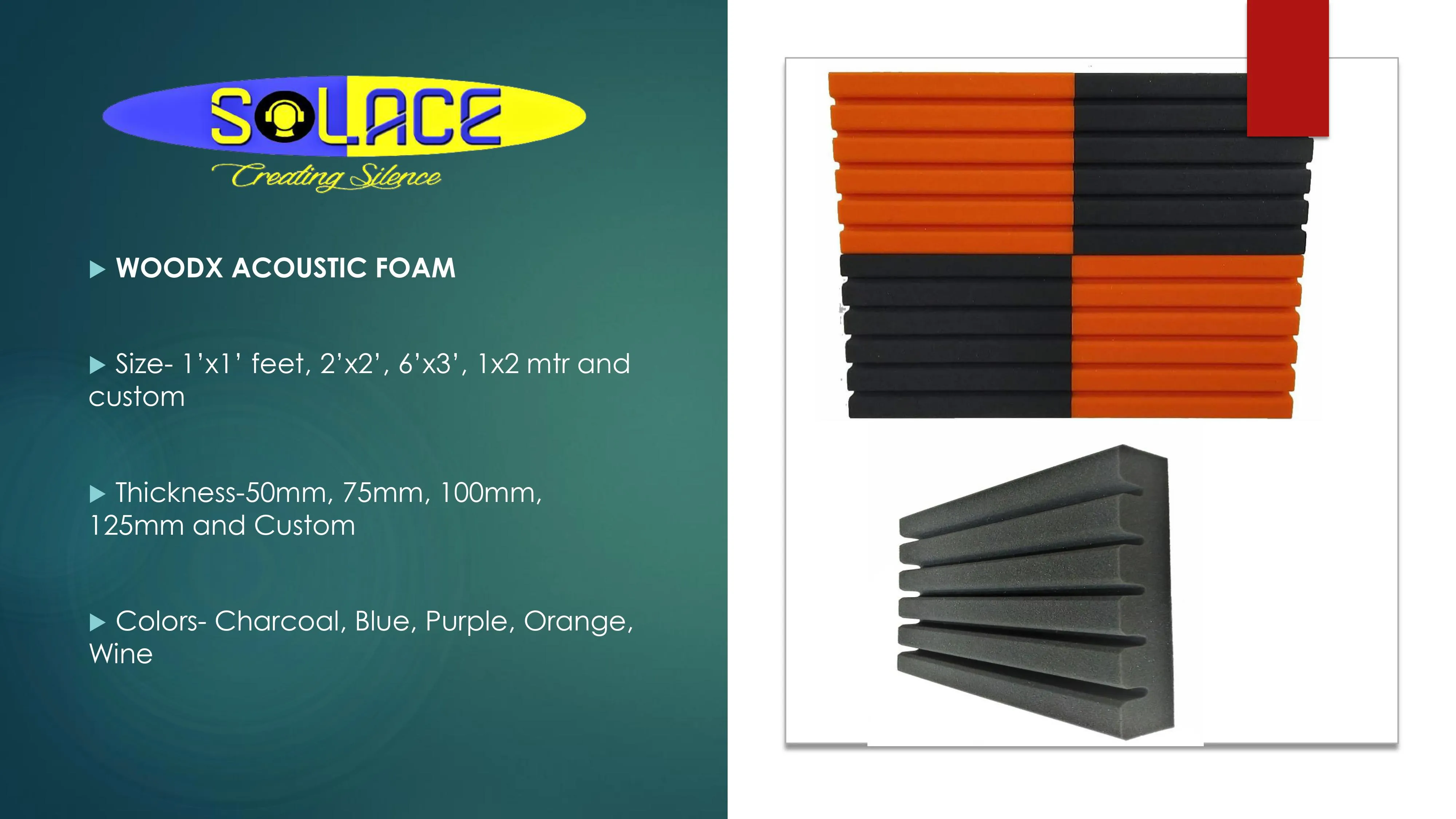 WOODX Acoustic Foam - Premium Sound Absorption Panels