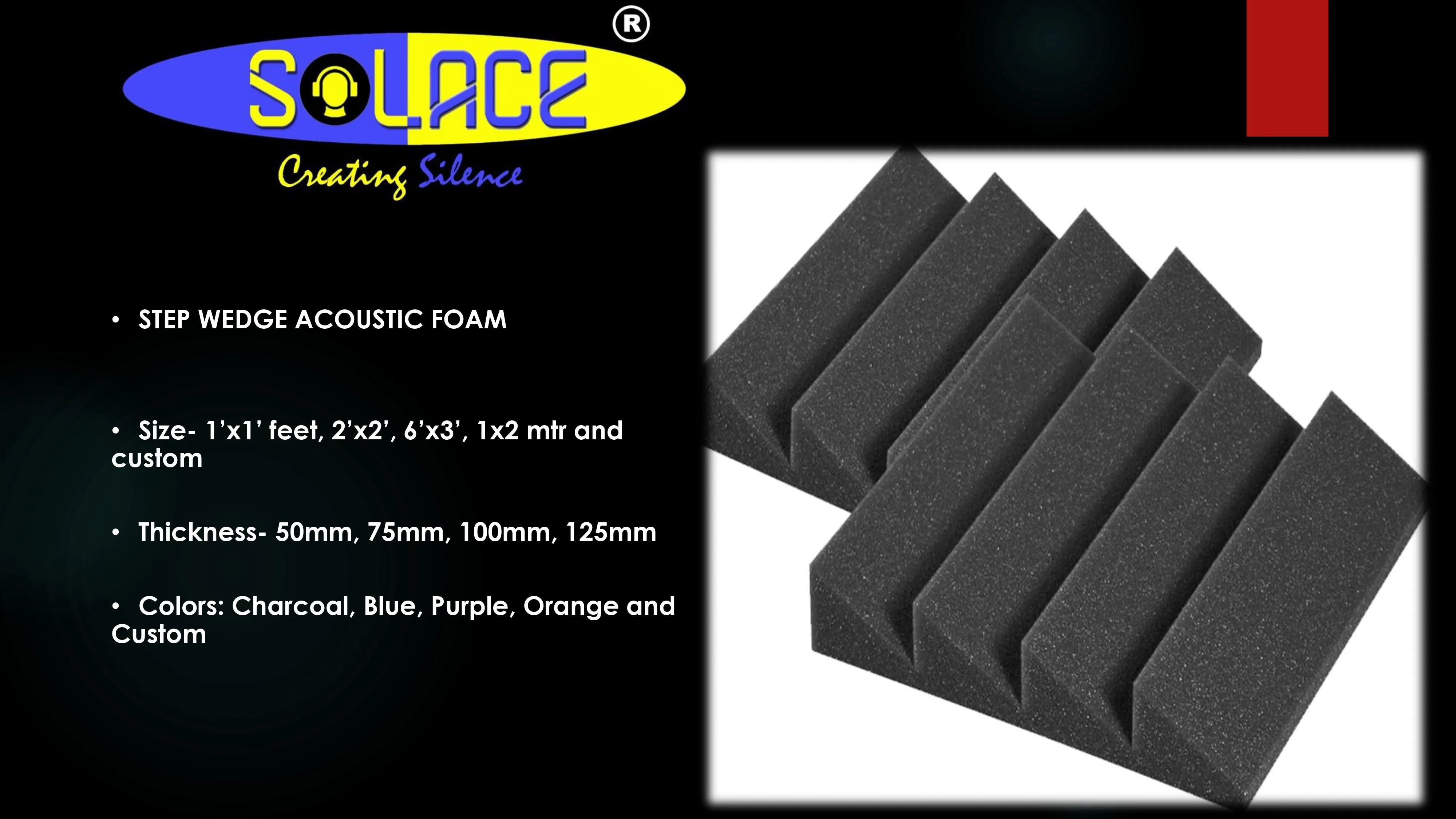 Step Wedge Acoustic Foam - Soundproofing Studio & Home Theaters
