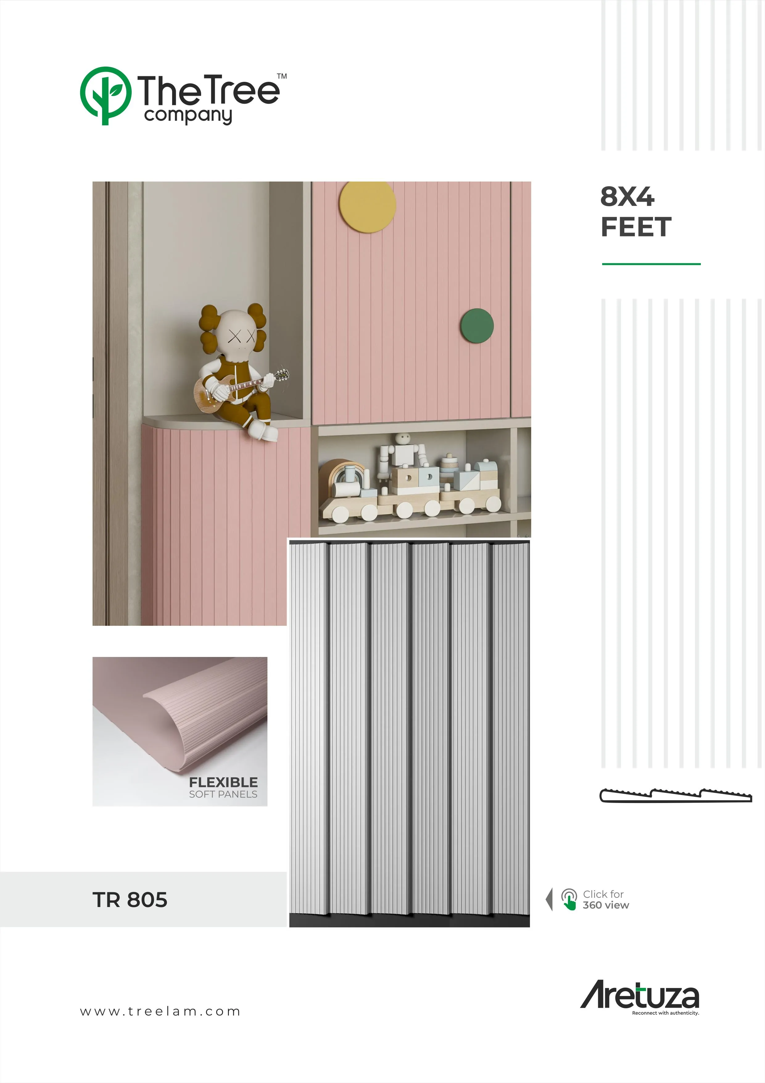 TR 805 Curvature Wall Paneling - Modern Design for Interior Spaces