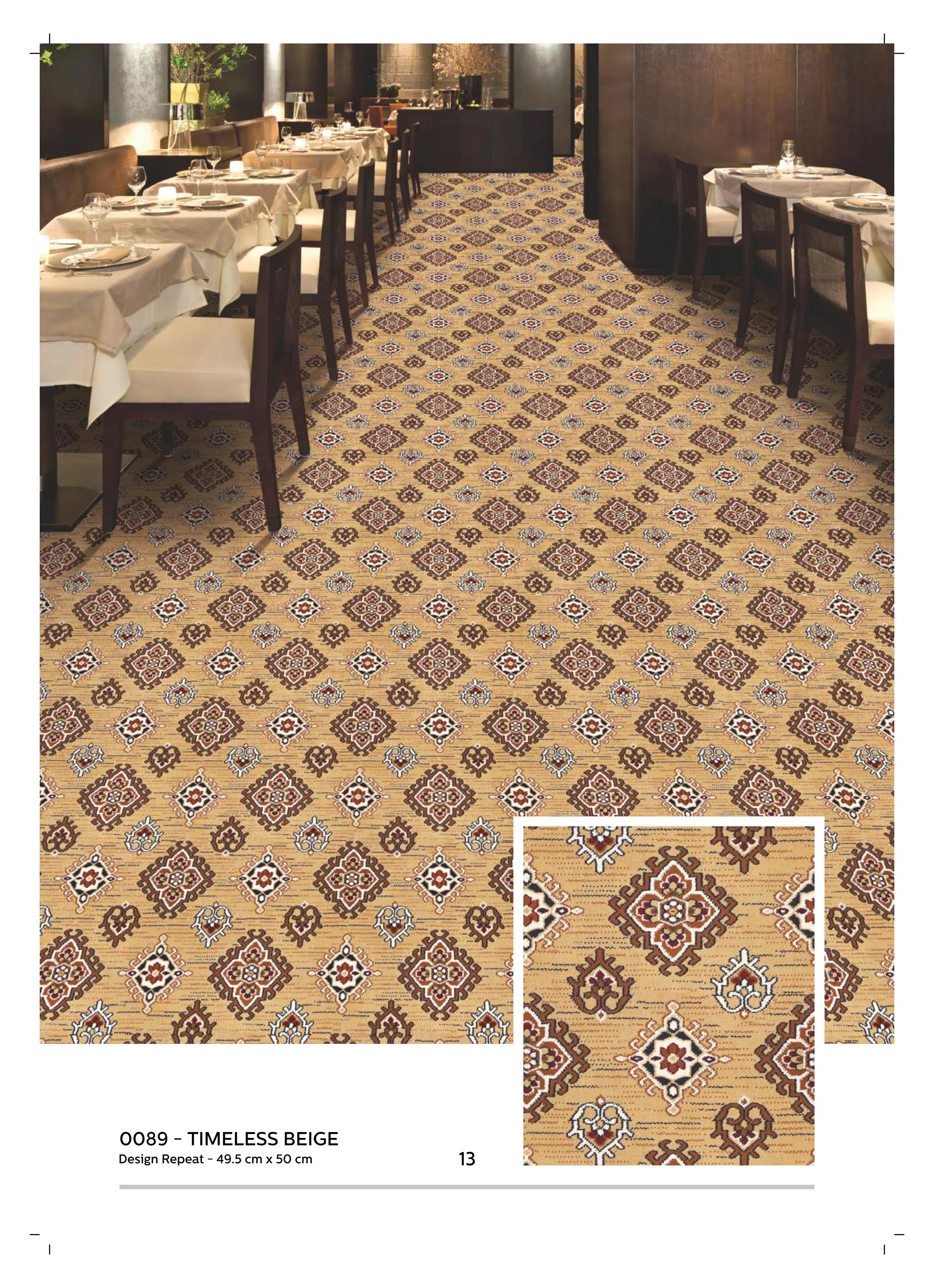 Timeless Beige PRINTED Carpet Rolls - Premium Quality Flooring
