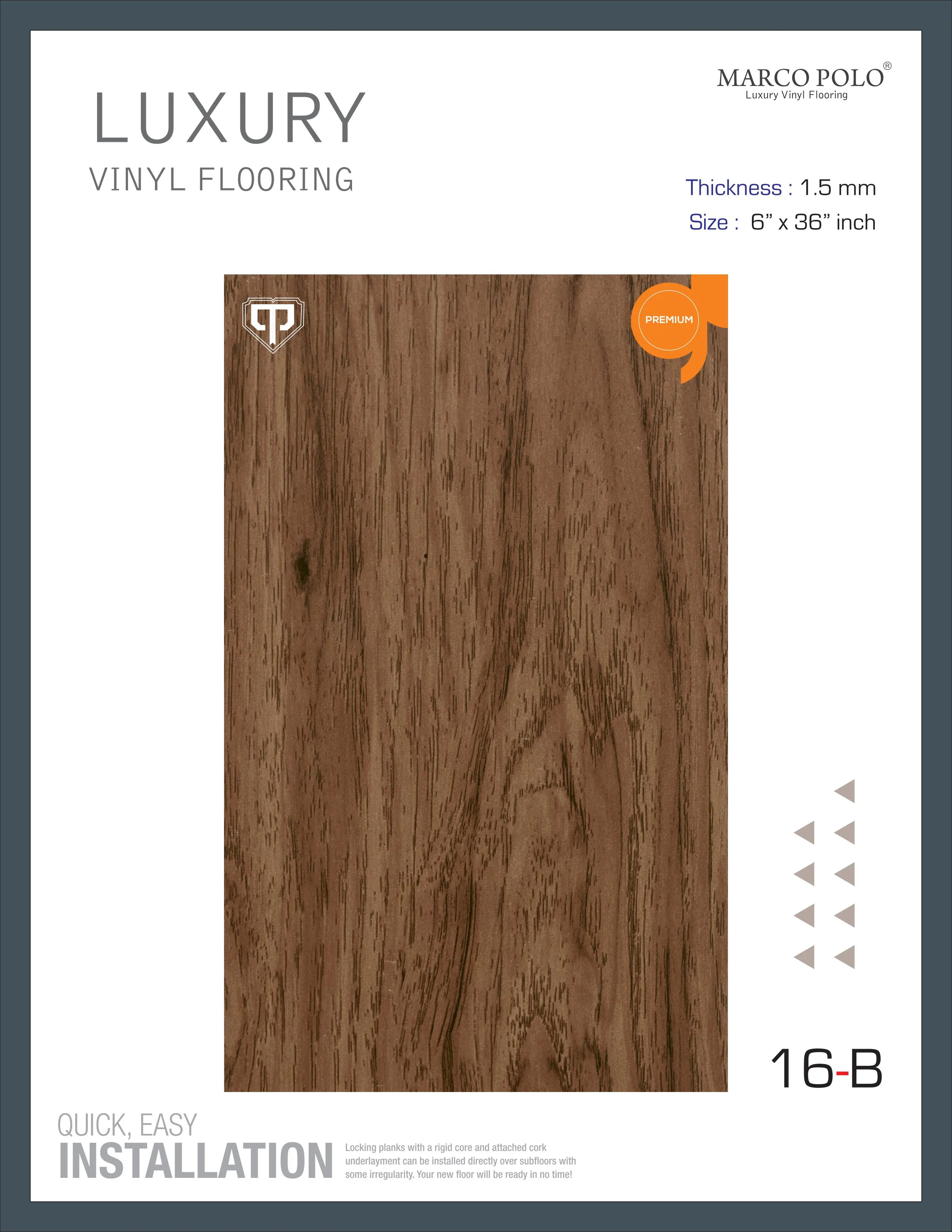16-B Marcopolo PVC Plank Flooring - Premium Quality
