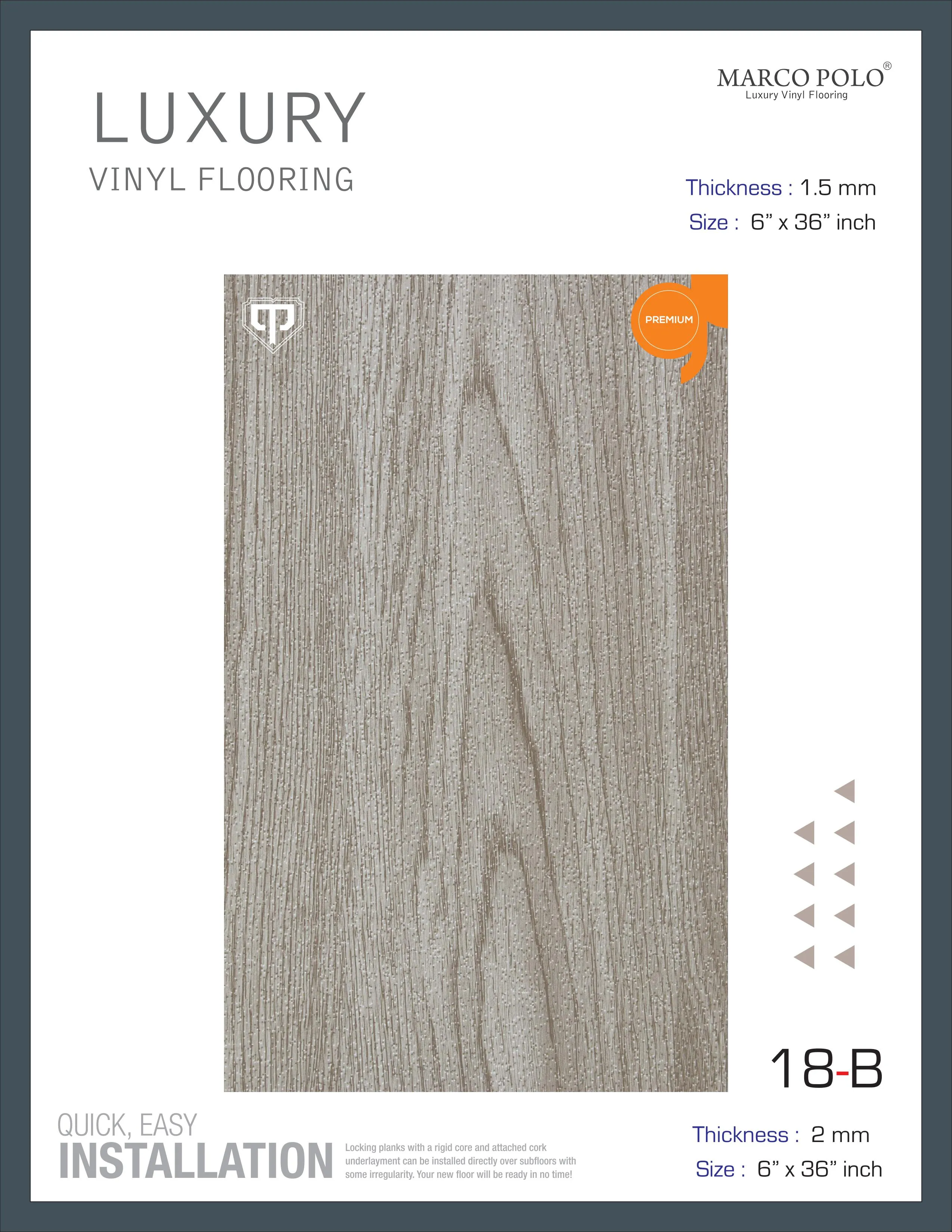 18-B Marcopolo PVC Plank Flooring | Durable & Stylish Flooring Solution