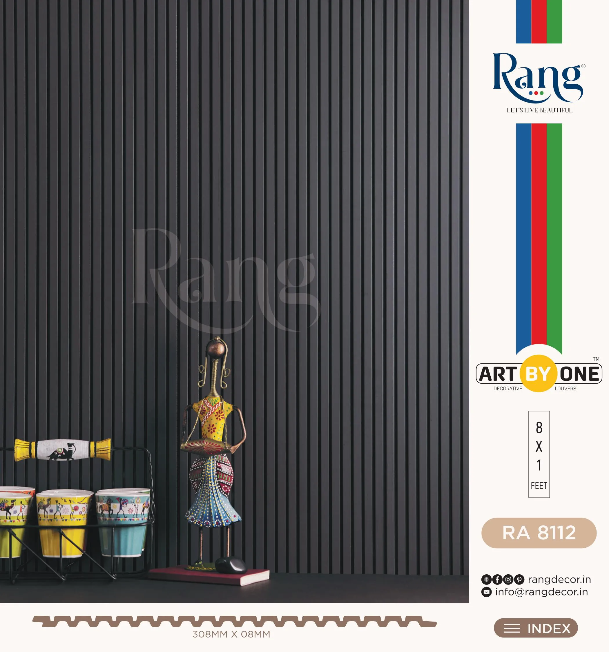 RA 8112 Charcoal Wall Panelling - Stylish Home Décor Solution