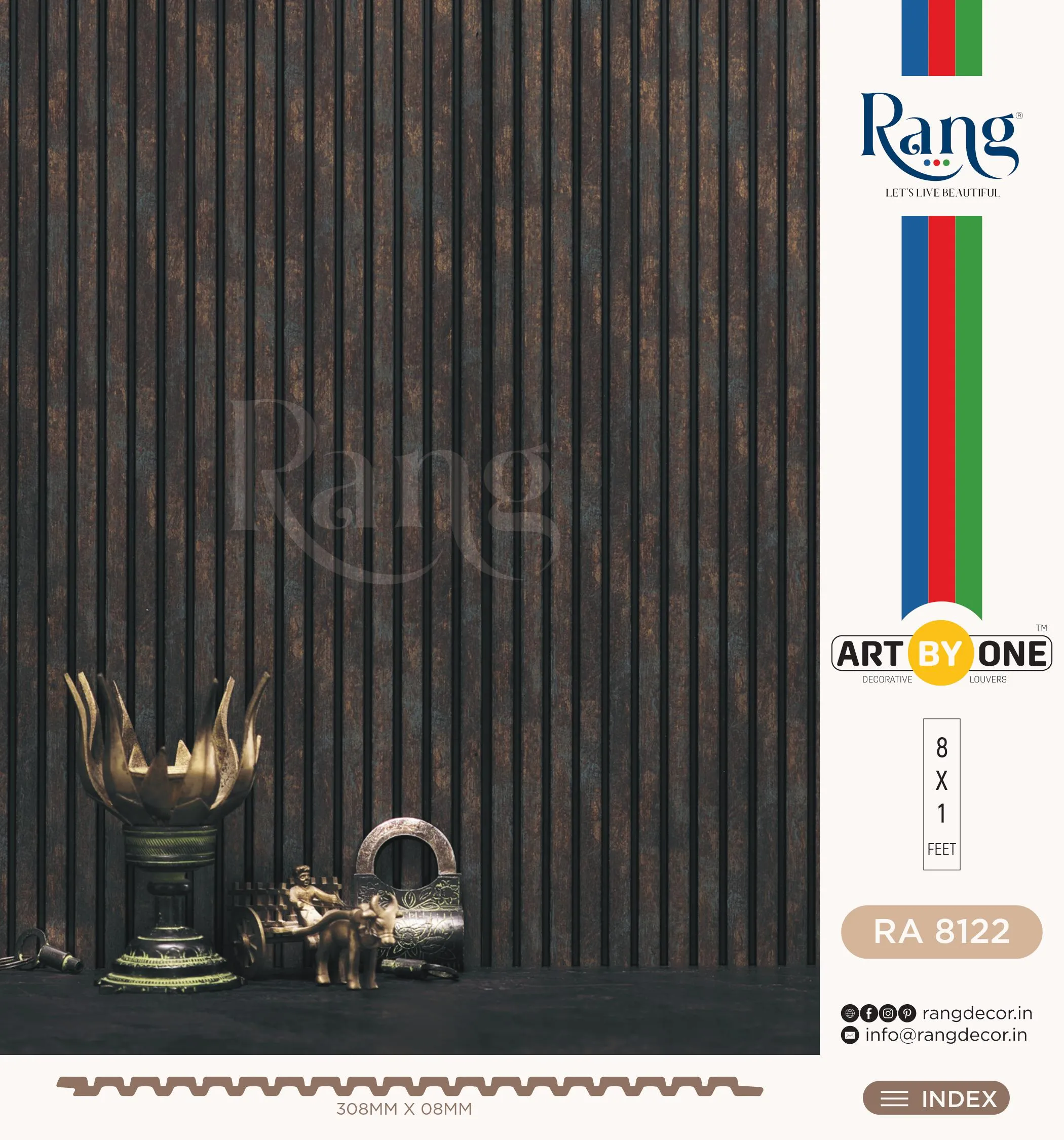 RA 8122 Charcoal Wall Panelling - Modern Style for Home Decor