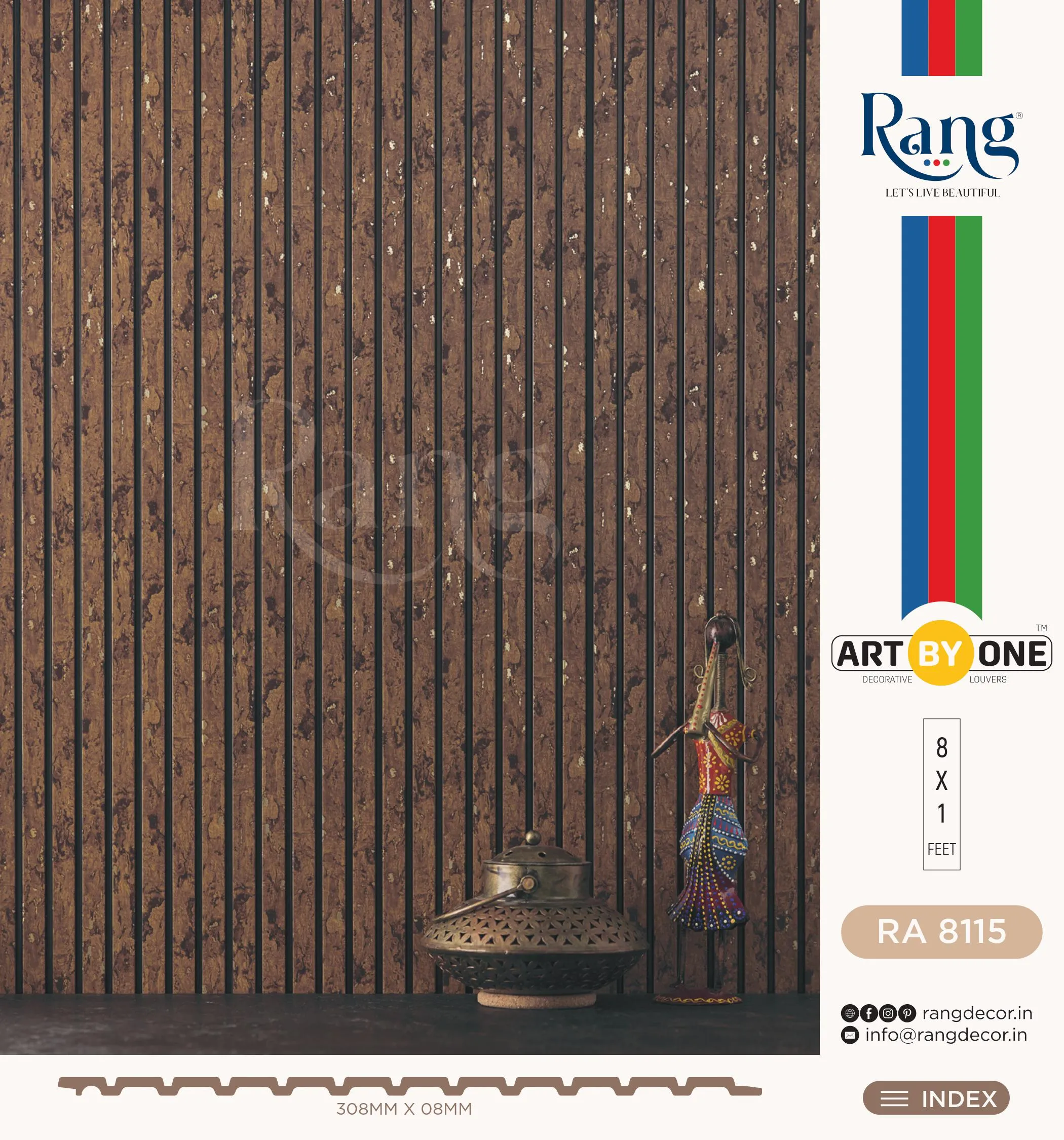 RA 8115 Charcoal Wall Panelling - Stylish and Durable Home Decor