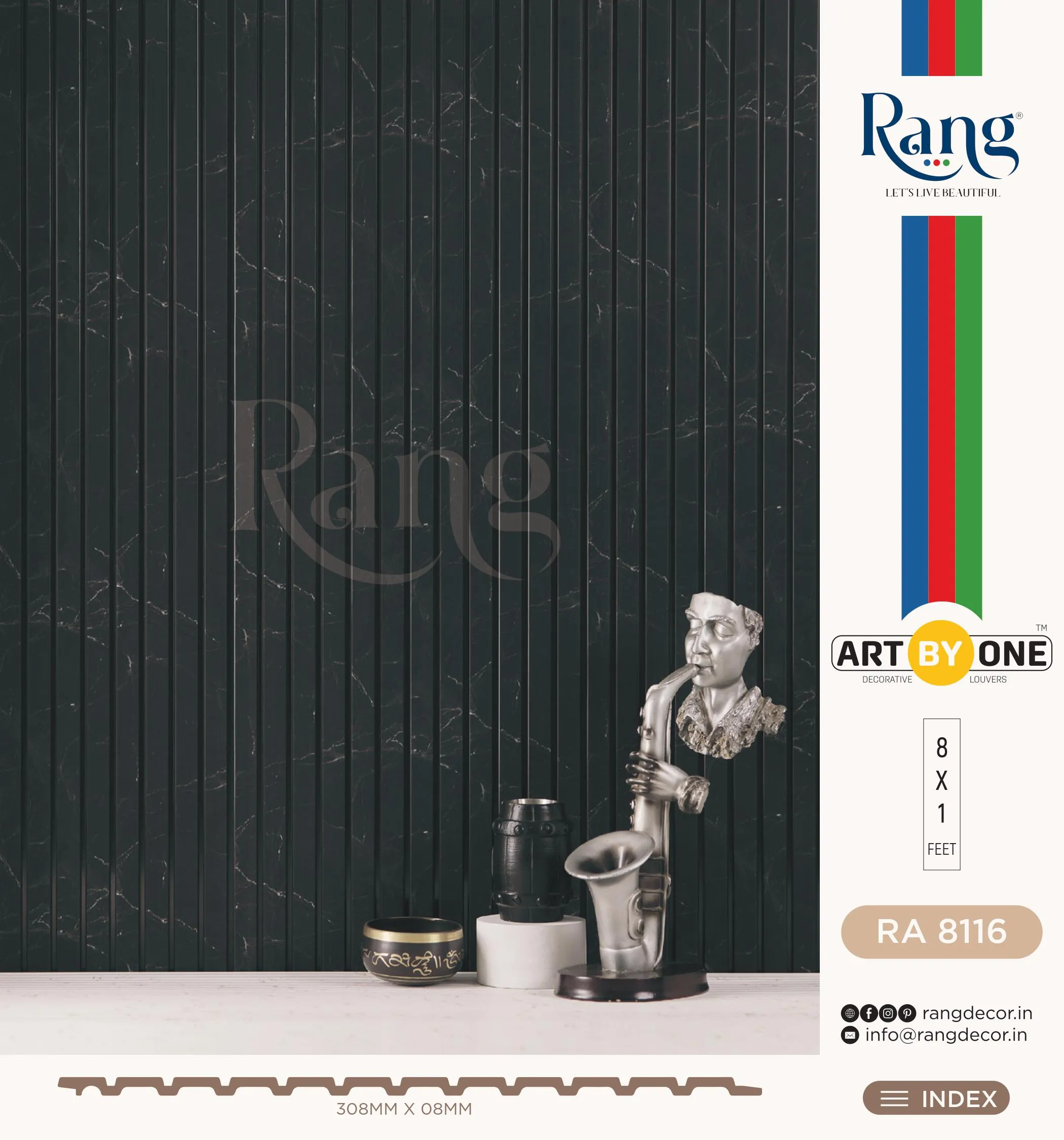 RA 8116 Charcoal Wall Panelling - Modern Design for Stylish Interiors