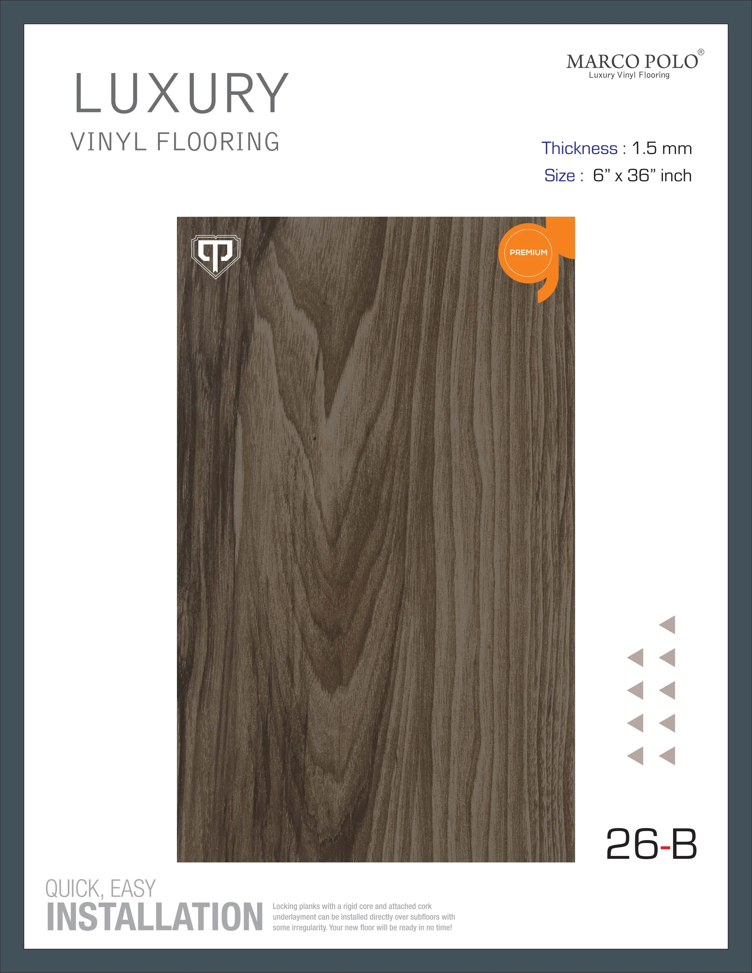 26-B Marcopolo PVC Plank Flooring | Durable & Stylish Flooring Solution