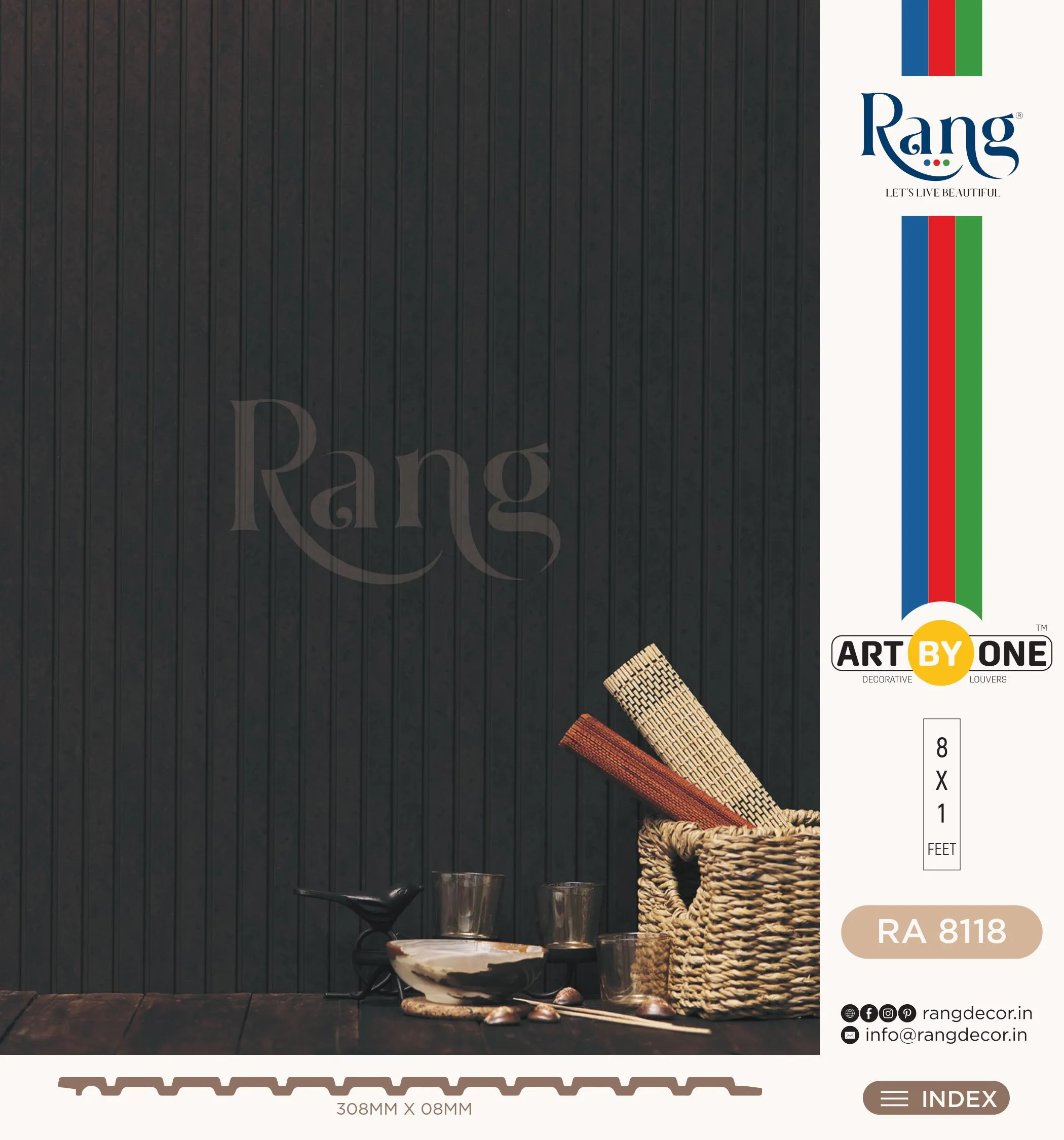RA 8118 Charcoal Wall Panelling - Stylish Home Décor Solution
