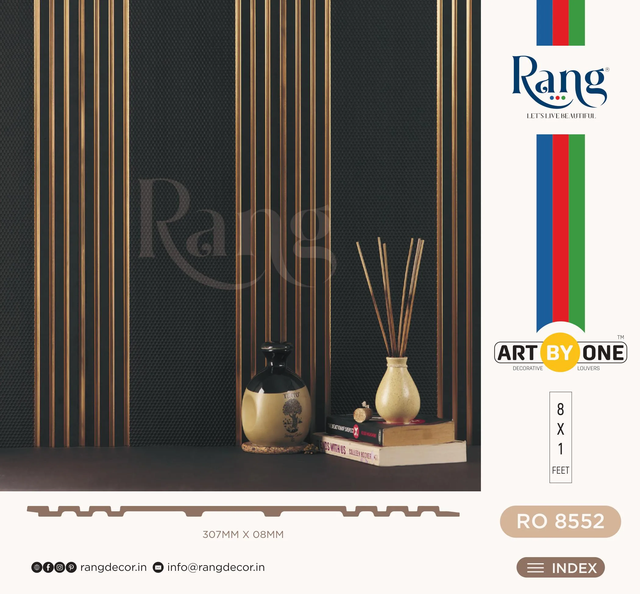RO 8552 Charcoal Wall Panelling - Stylish & Durable Panels