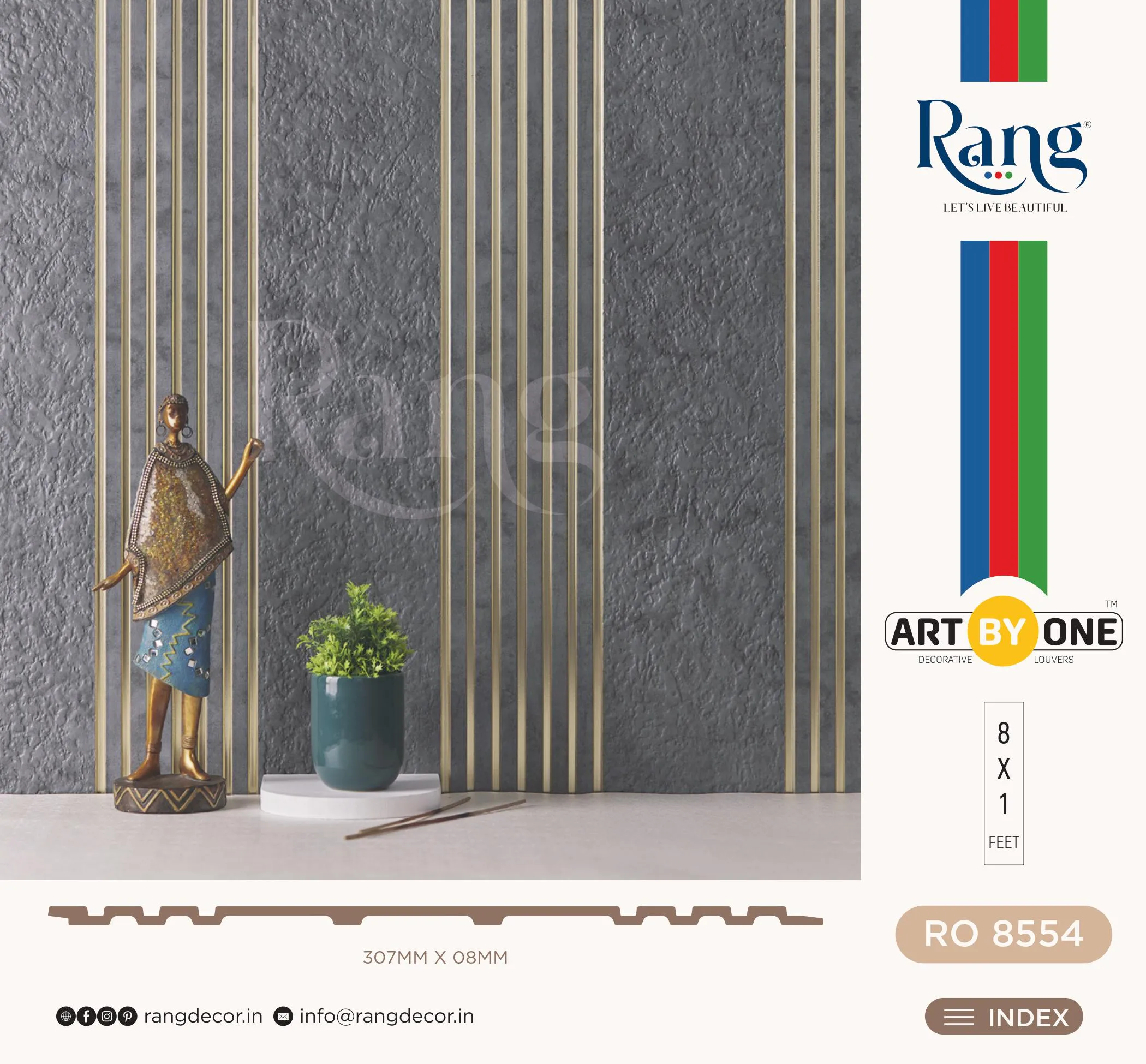 RO 8554 Charcoal Wall Panelling - Stylish and Durable Panels