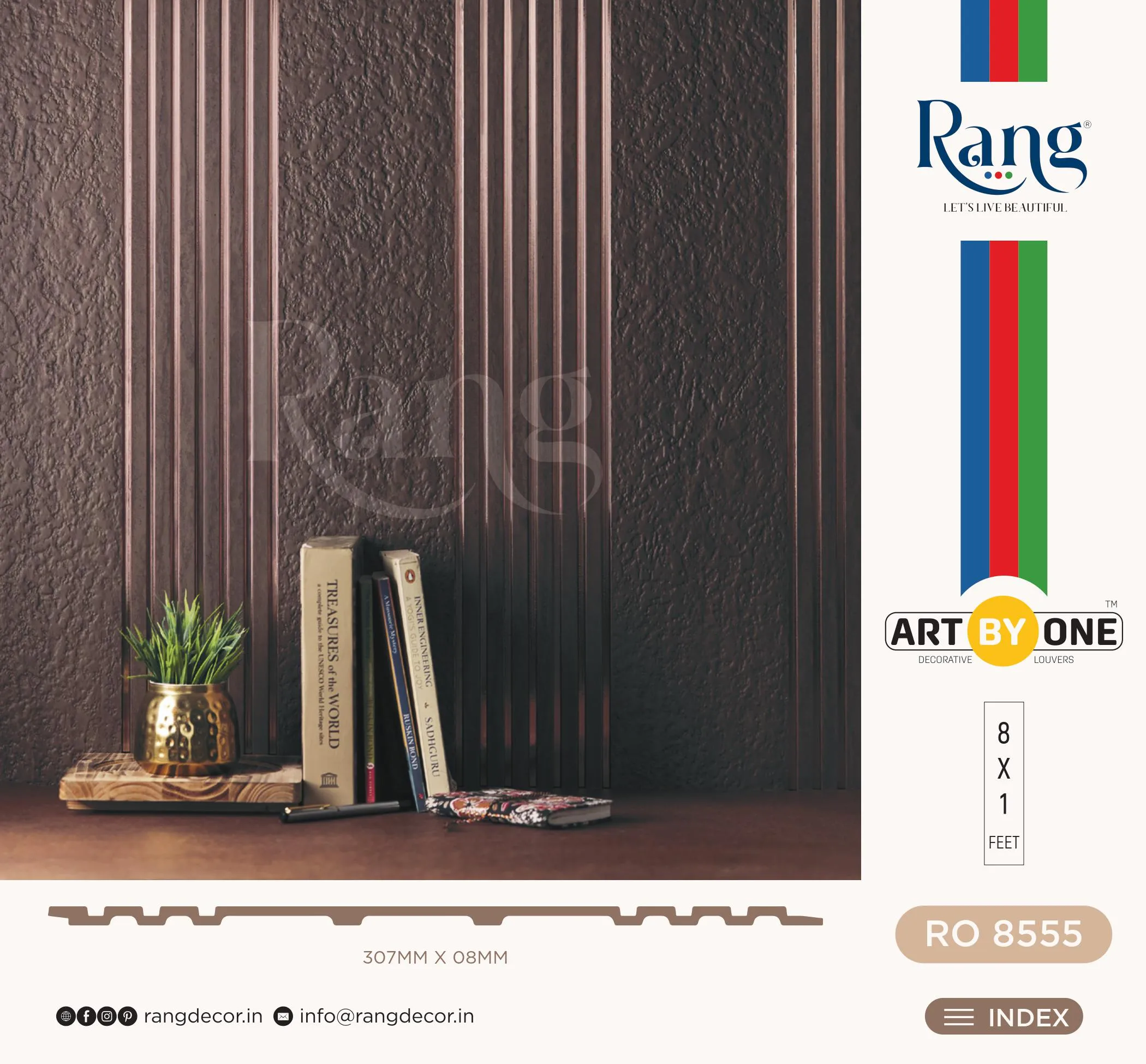 RO 8555 Charcoal Wall Panelling - Modern Home Decor