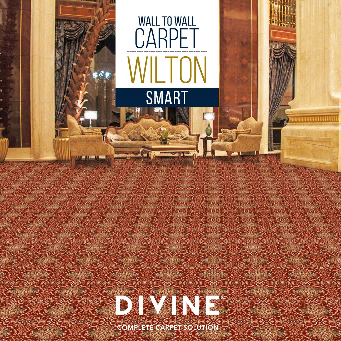 Divine Wilton Smart Carpet Roll - Premium Quality