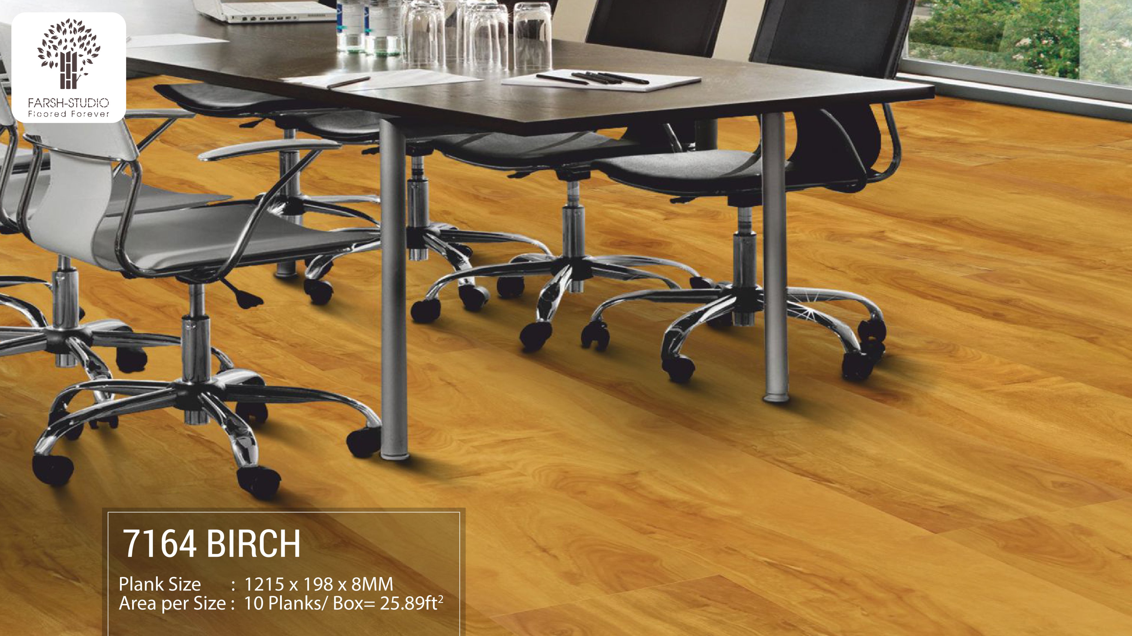 7164 Birch Farsh Universal Plus Laminate Flooring 8mm