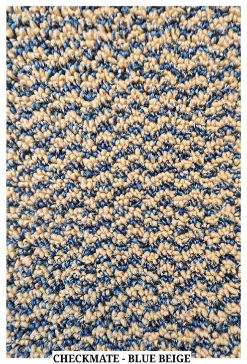 Pro Checkmate N 13ft-Grace Carpet Tile - Blue Beige