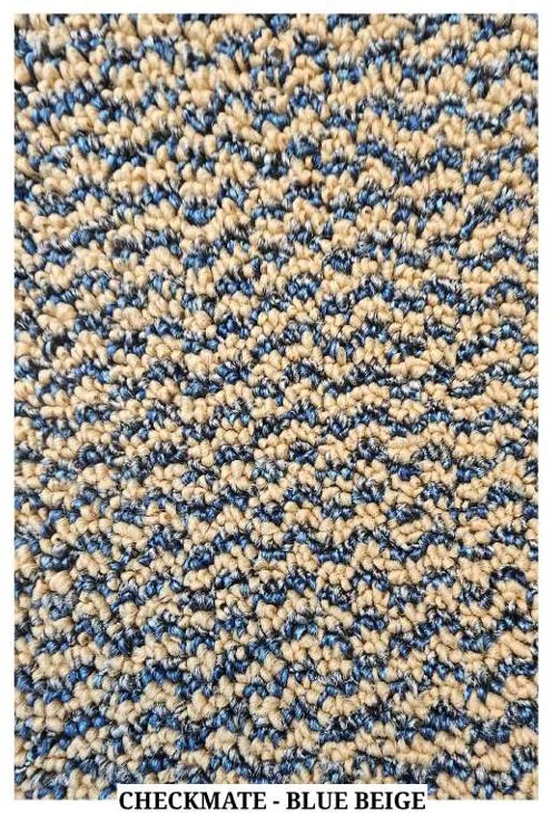 Pro Checkmate N 13ft-Grace Carpet Tile - Blue Beige