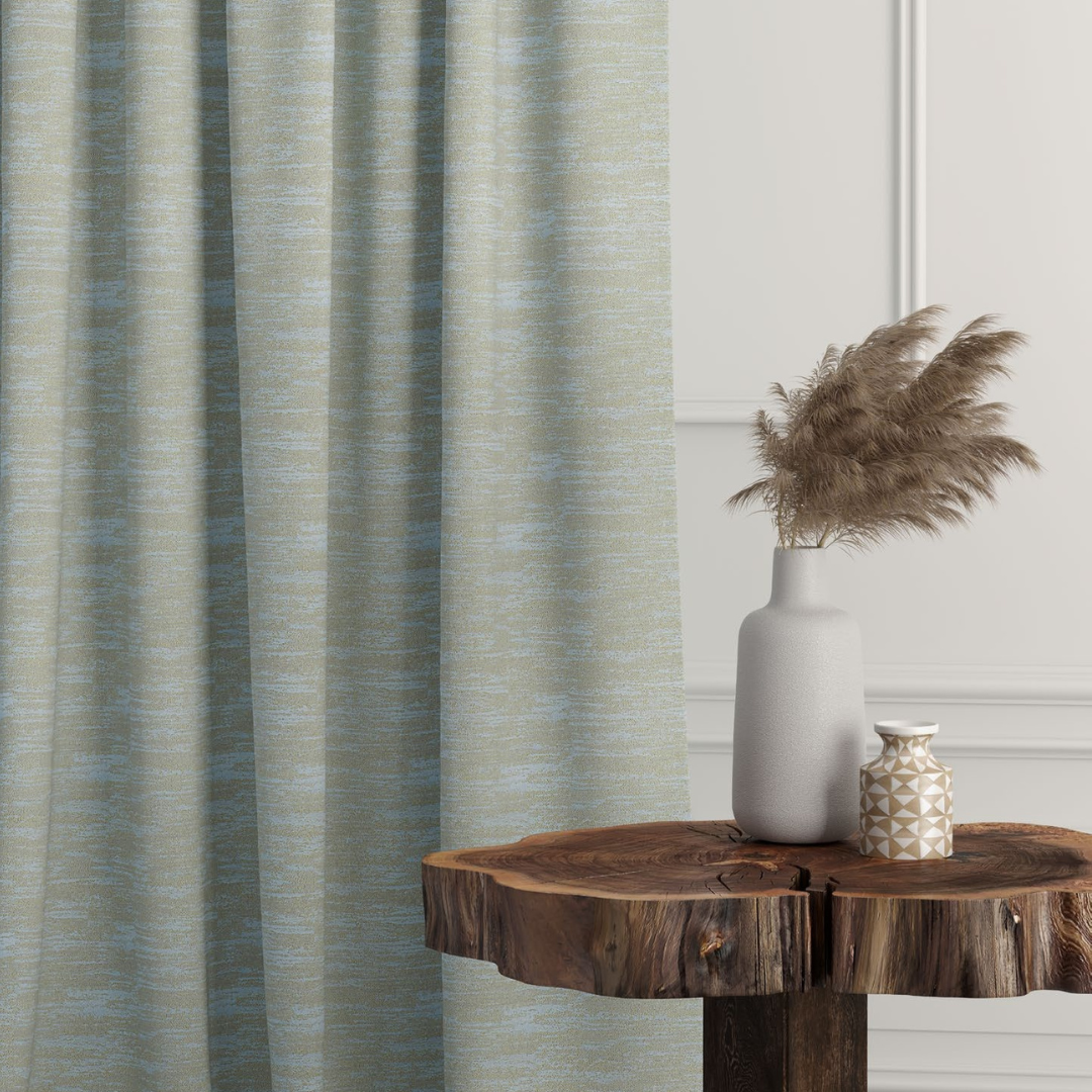 Vaya Olympia Aragon Ice Curtain Fabric - Elegant Drapery