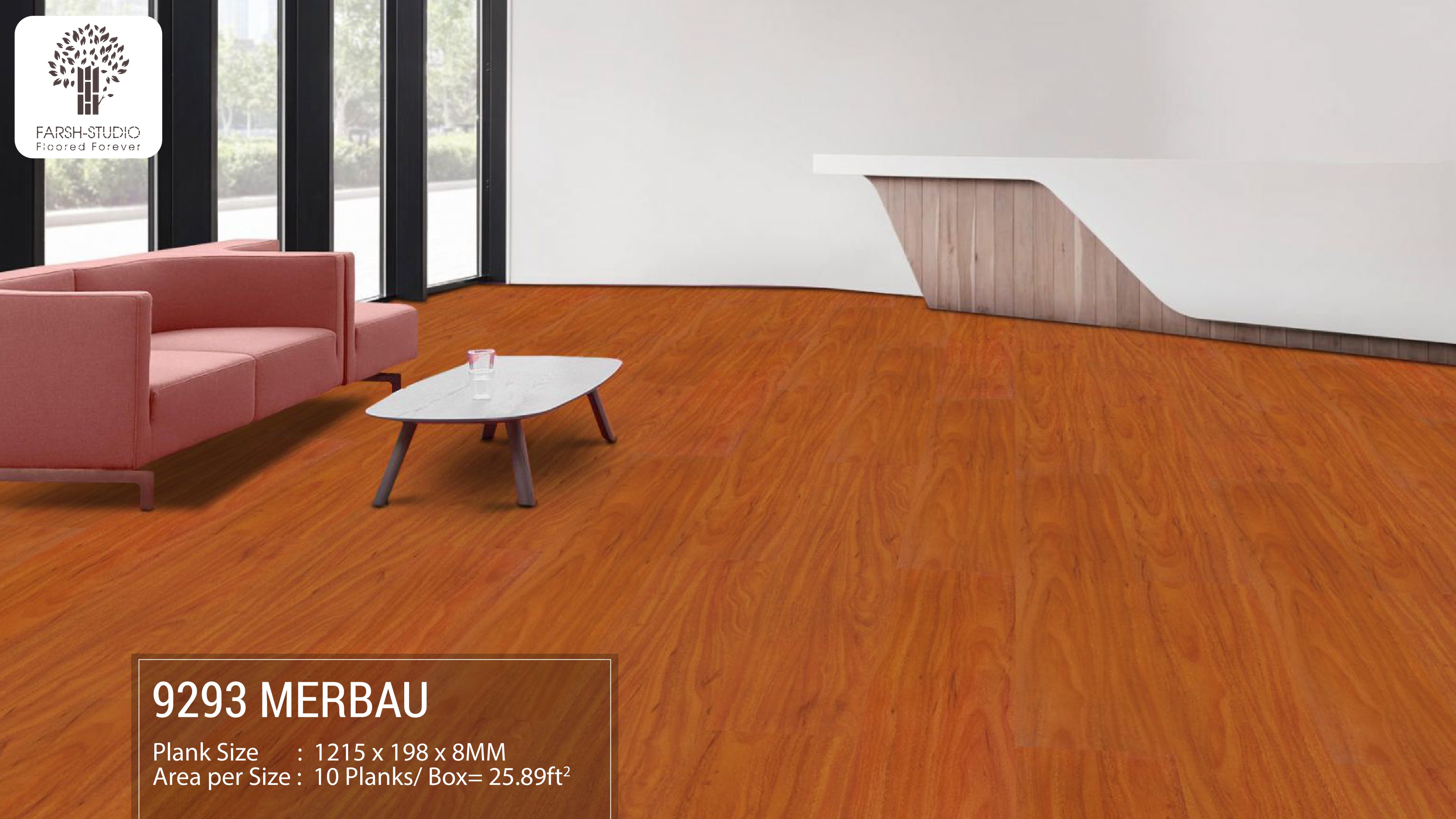 9293 MERBAU Farsh Universal Plus Laminate Flooring 8mm