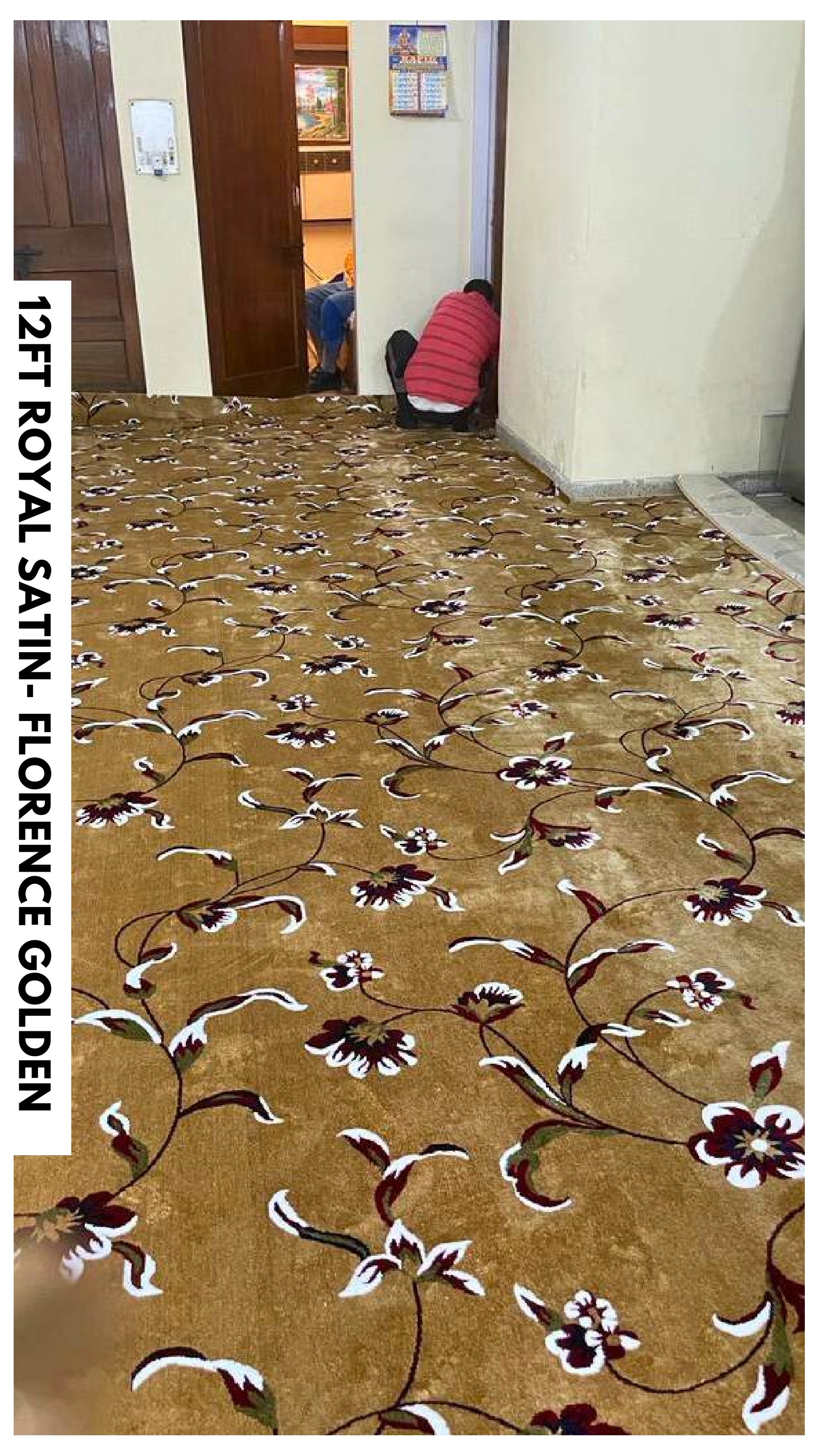 Satin Carpet Tile Florence Golden