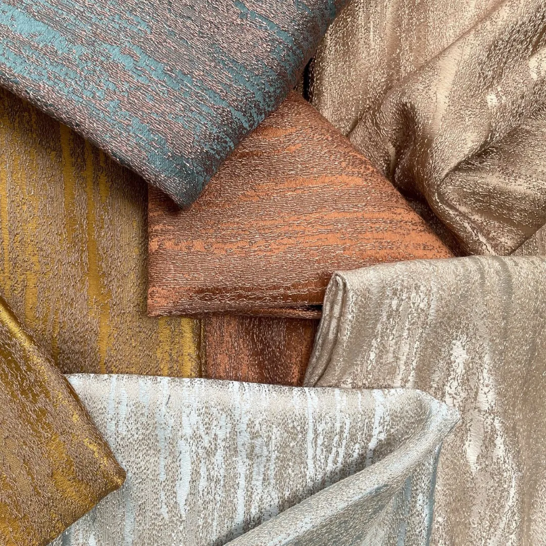 Vaya Olympia Drapery Aragon Copper Curtain Fabric