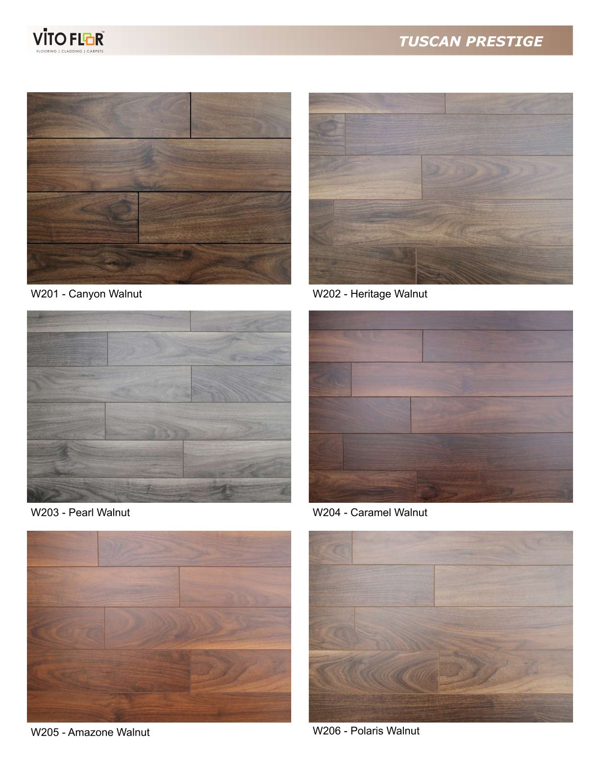 W201 - Canyon Walnut - Vito 8mm Laminate Flooring – Durable & Stylish