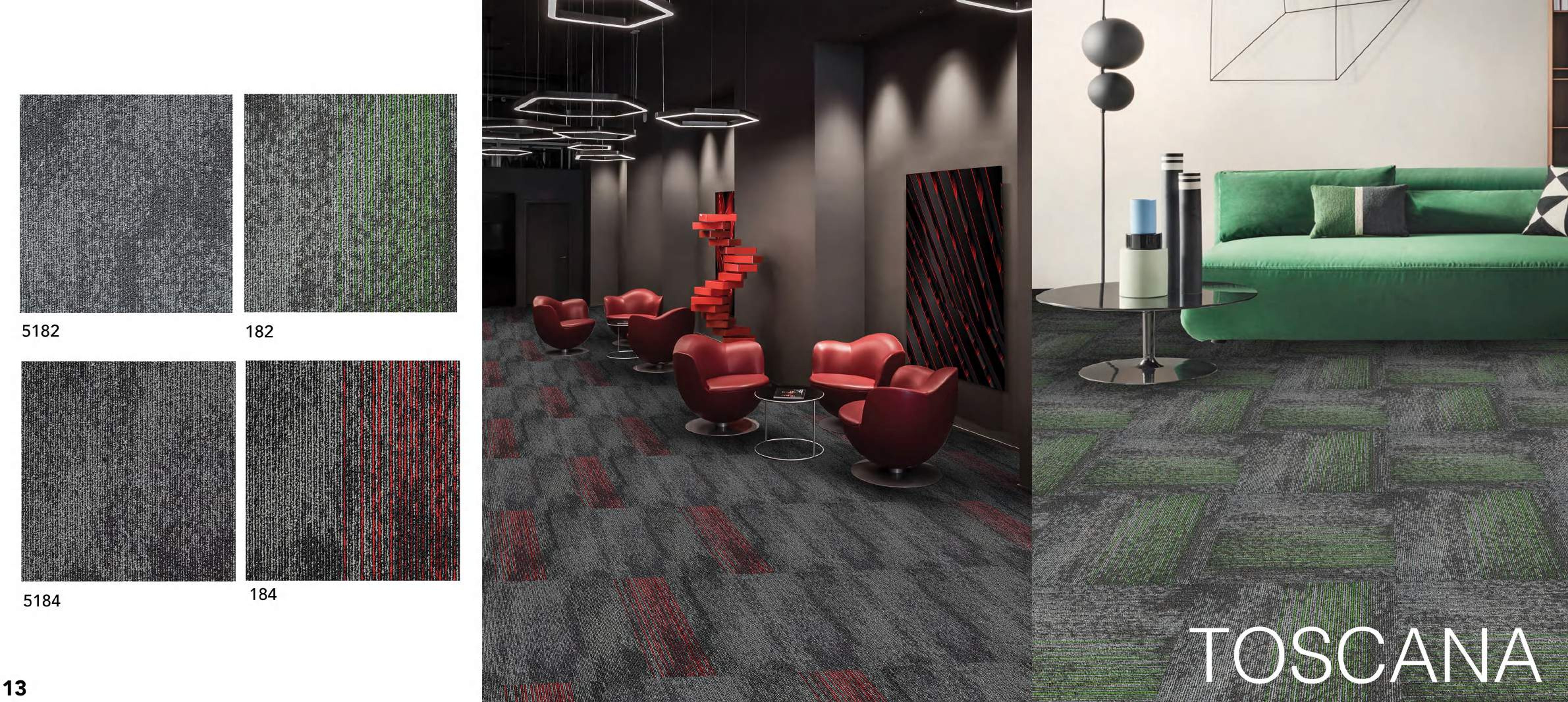 Toscana Carpet Tile - Durable, Stylish, 5182 182 1584 184 Colors Available