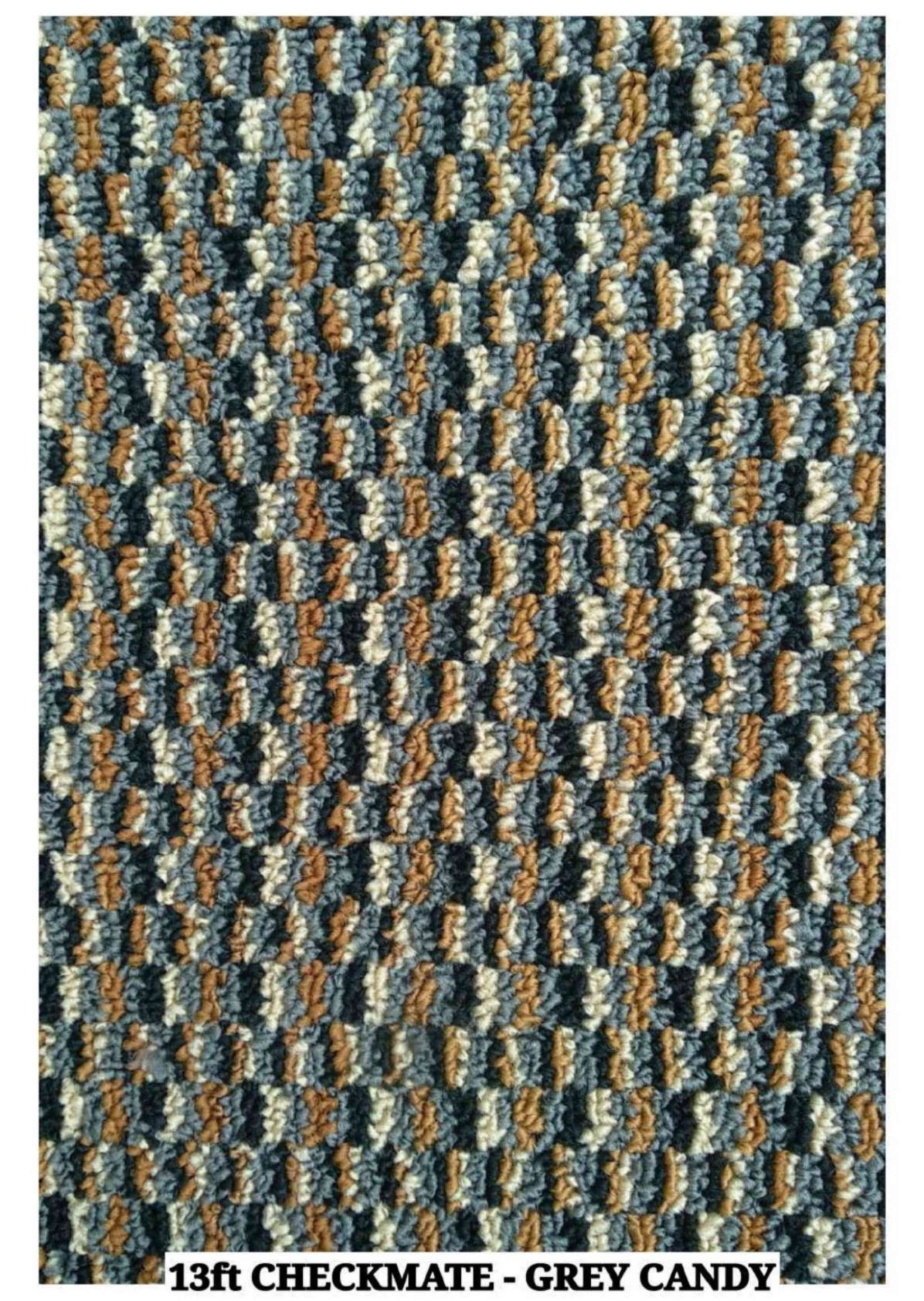 Urban Checkmate Loop Carpet Tile 23ft - Grey Candy