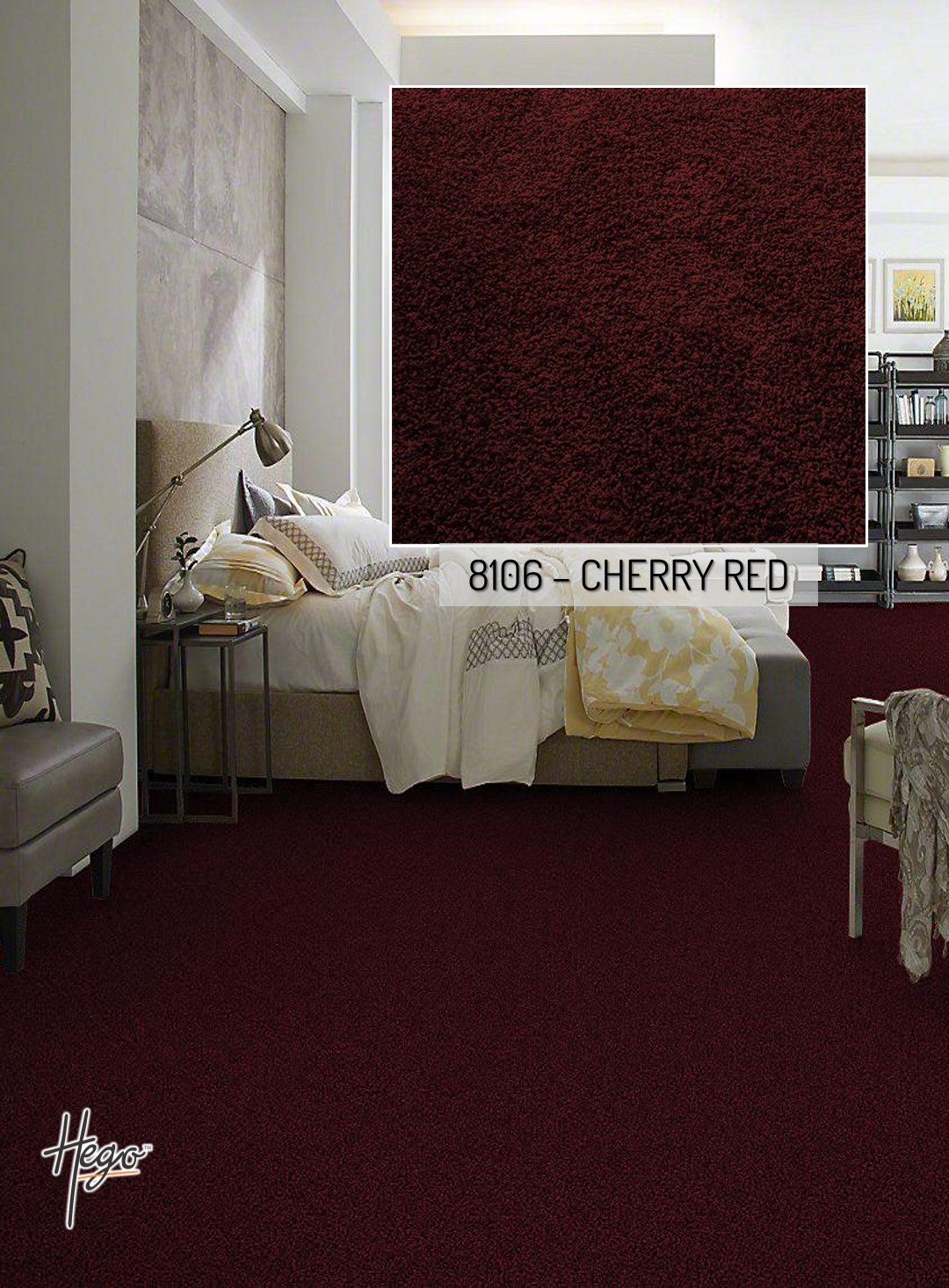 HEGO Silky Plus Carpet Roll 8106 - Cherry Red