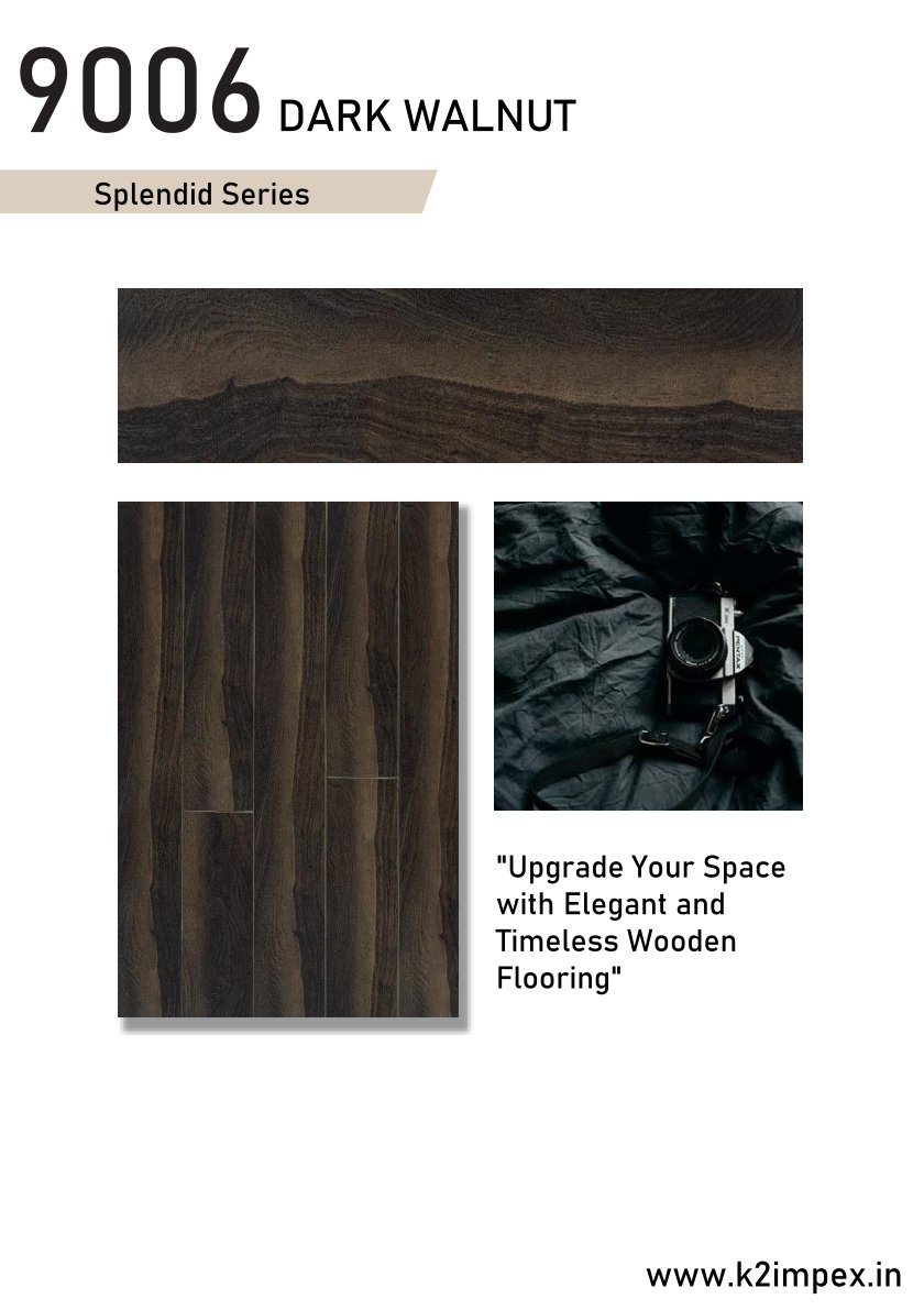 9006  DARK WALNUT   8mm Laminate Flooring – Galgoo