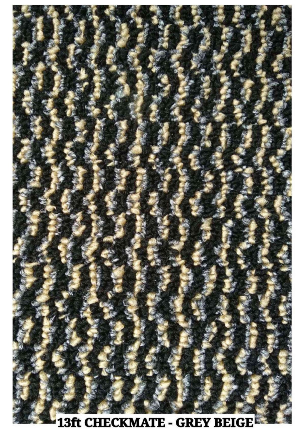 Urban Checkmate Loop Carpet Tile 23ft – Grey Beige