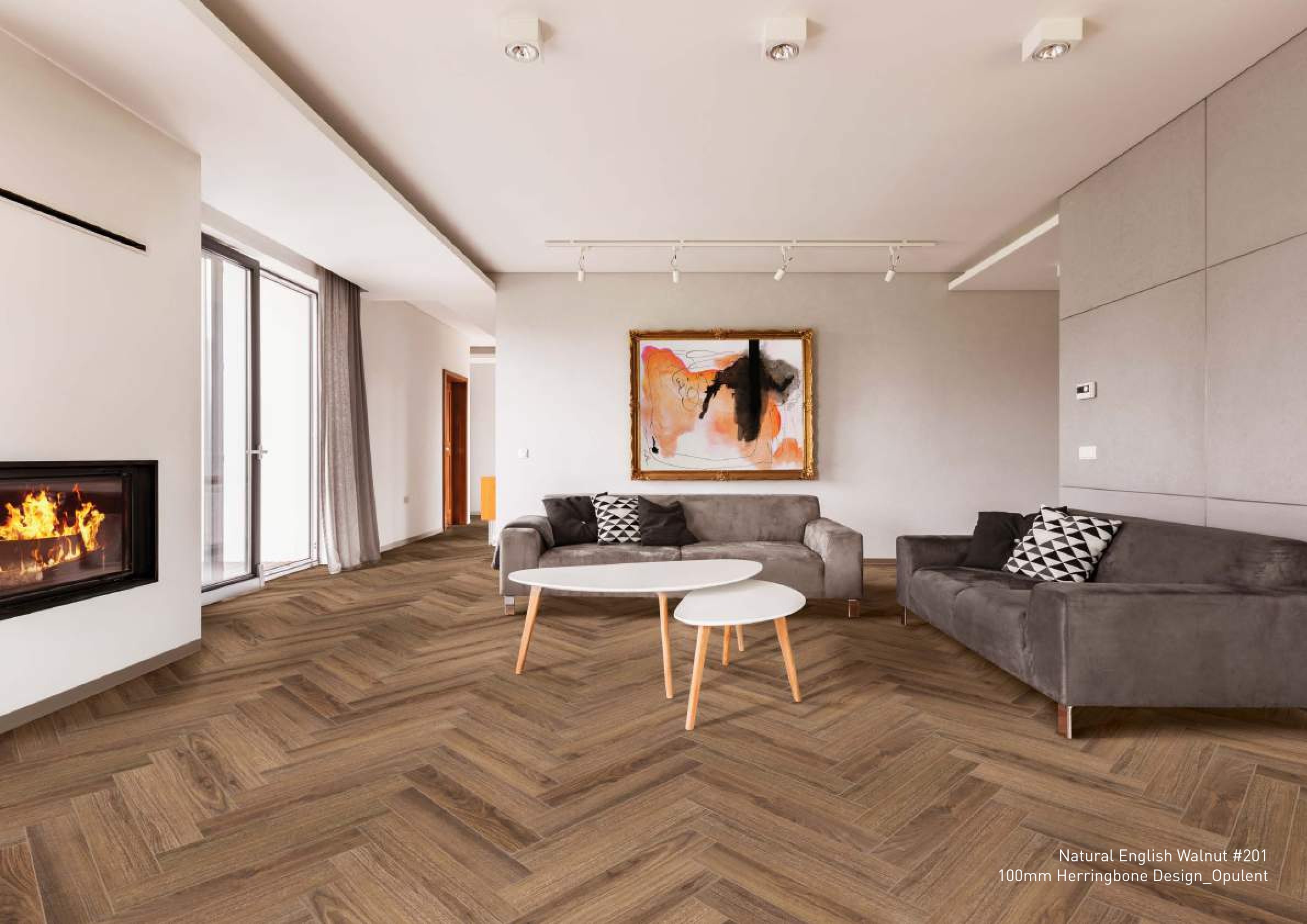 Natural English Walnut #201 | 12MM Lamiwood Flooring