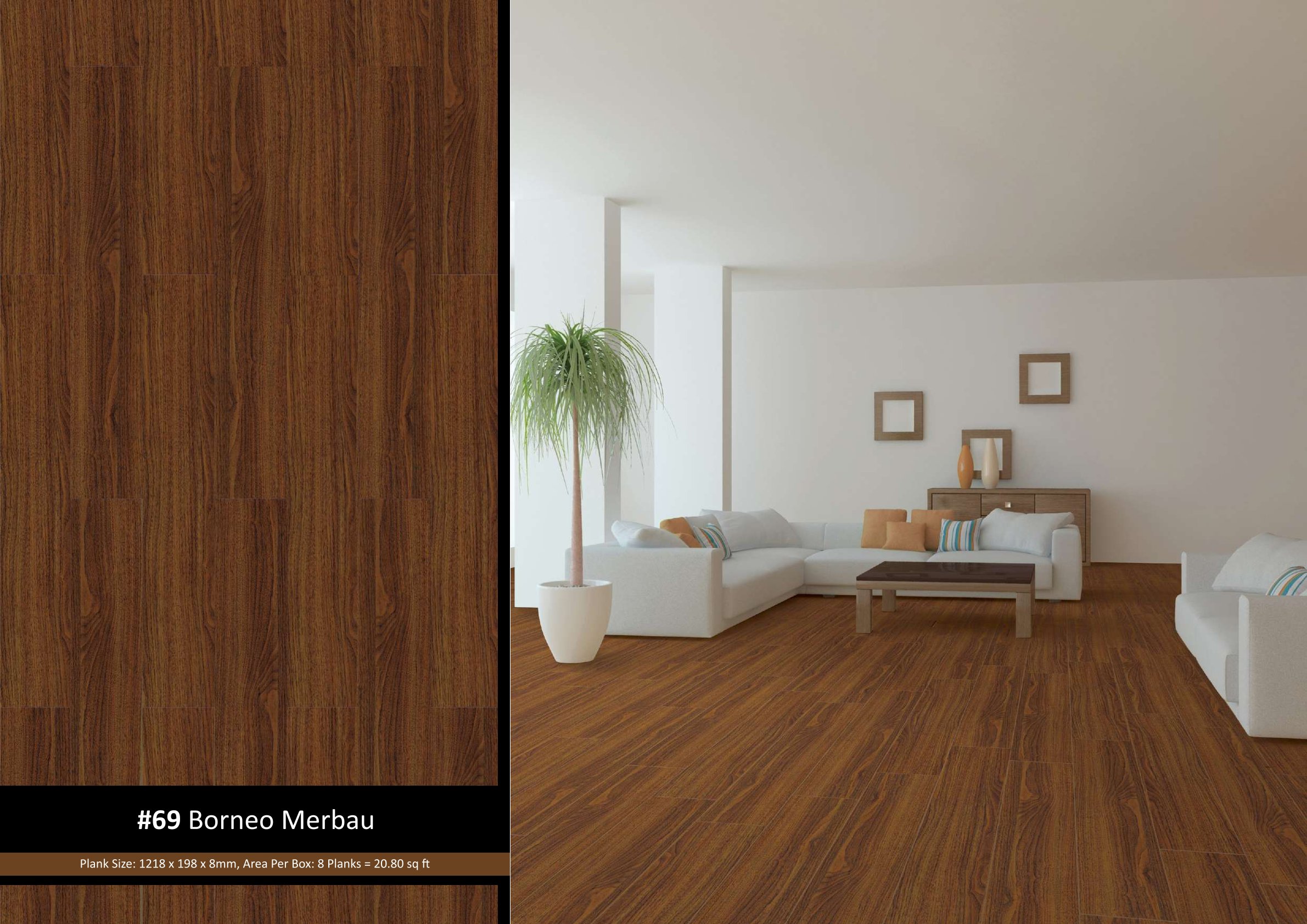 #69 Borneo Merbau Lamiwood Laminate Flooring - Basic Collection