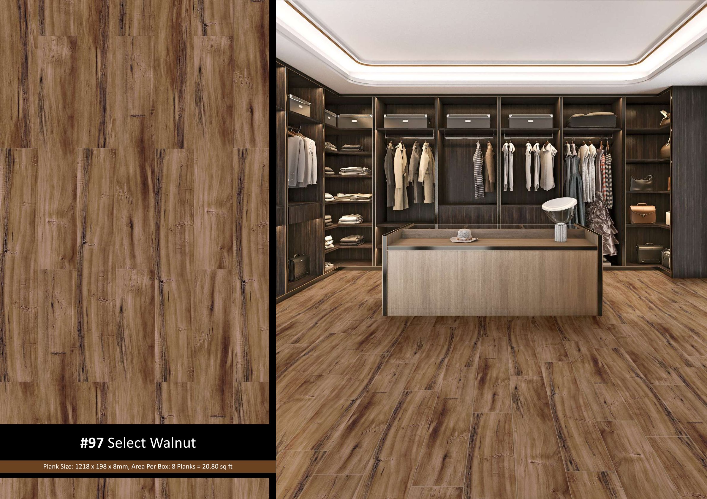 #97 Select Walnut Lamiwood Laminate Flooring (Basic Collection)