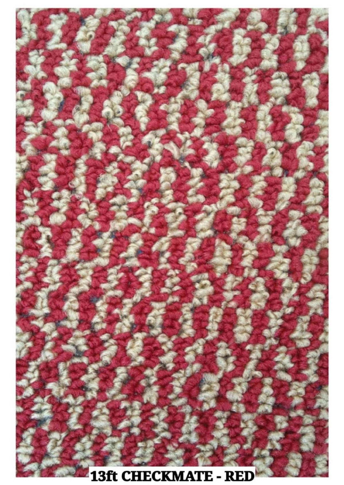 Urban Checkmate Loop Carpet Tile 23ft - Red