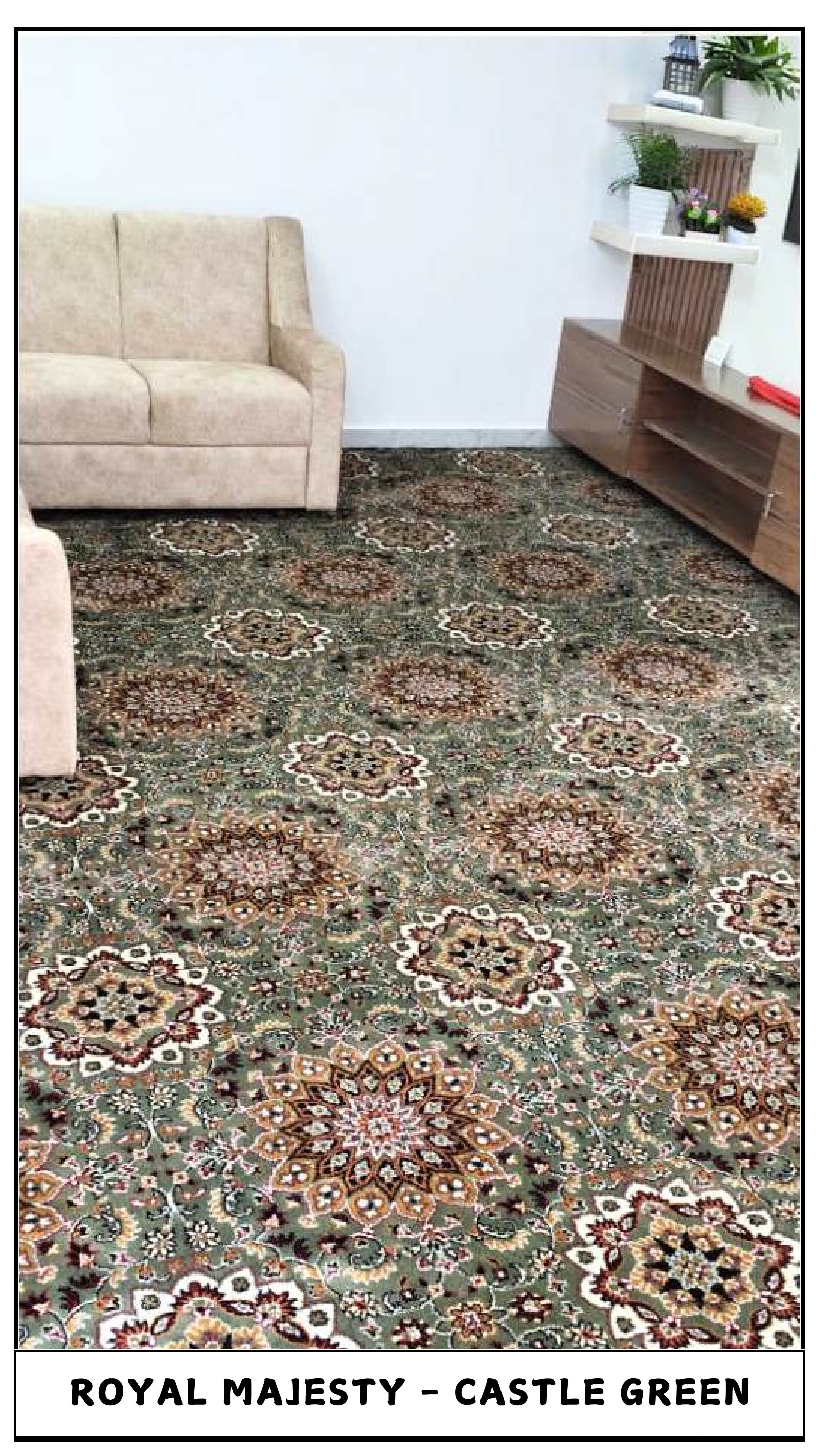 Royal Majesty Carpet Tile - Castle Green