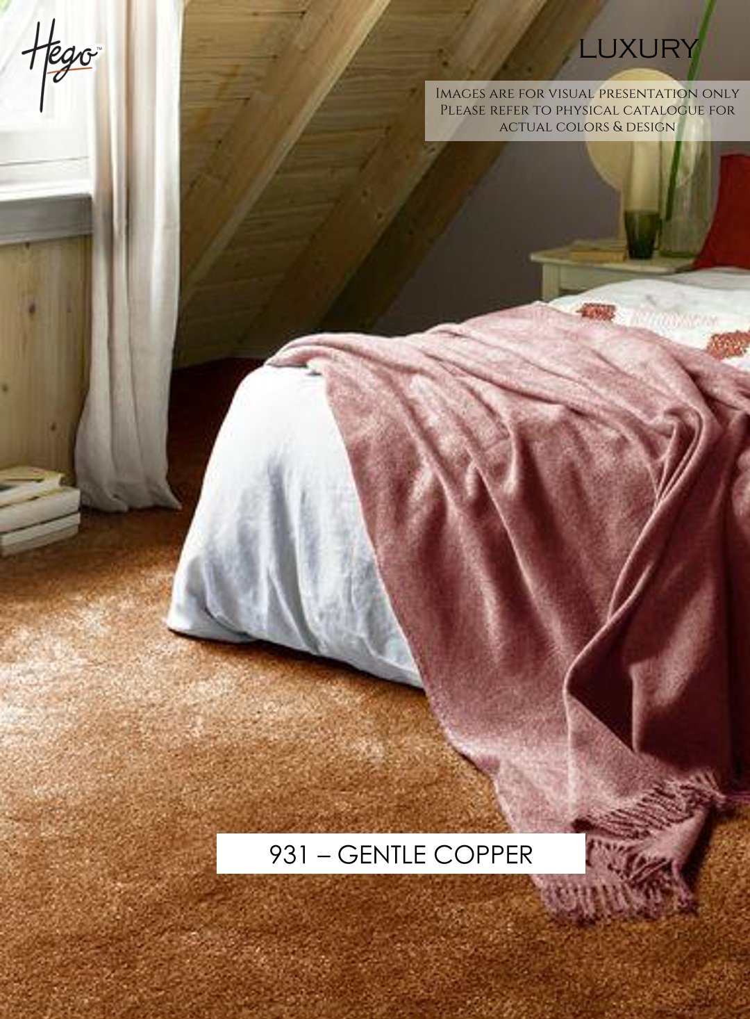 HEGO Sensation Carpet Roll - 931 Gentle Copper