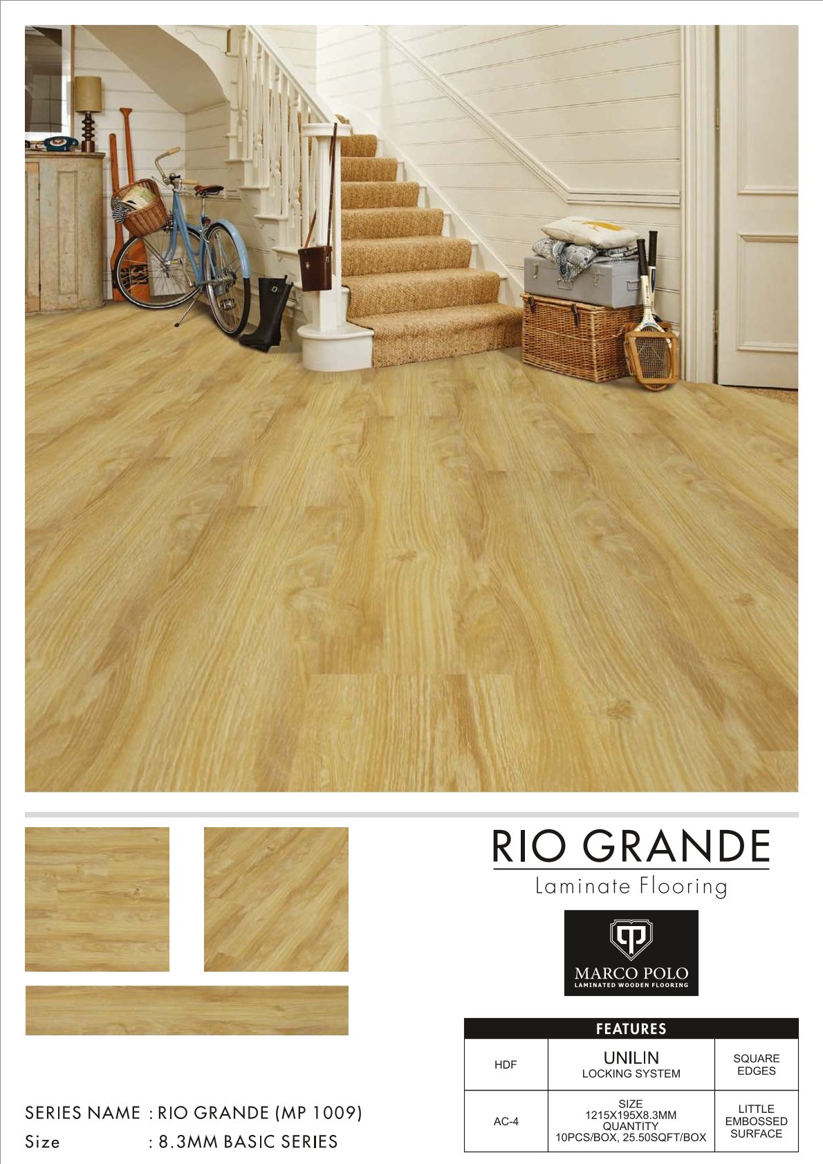 MP-1009 Rio Grande Marcopolo Laminate Flooring 8.3mm